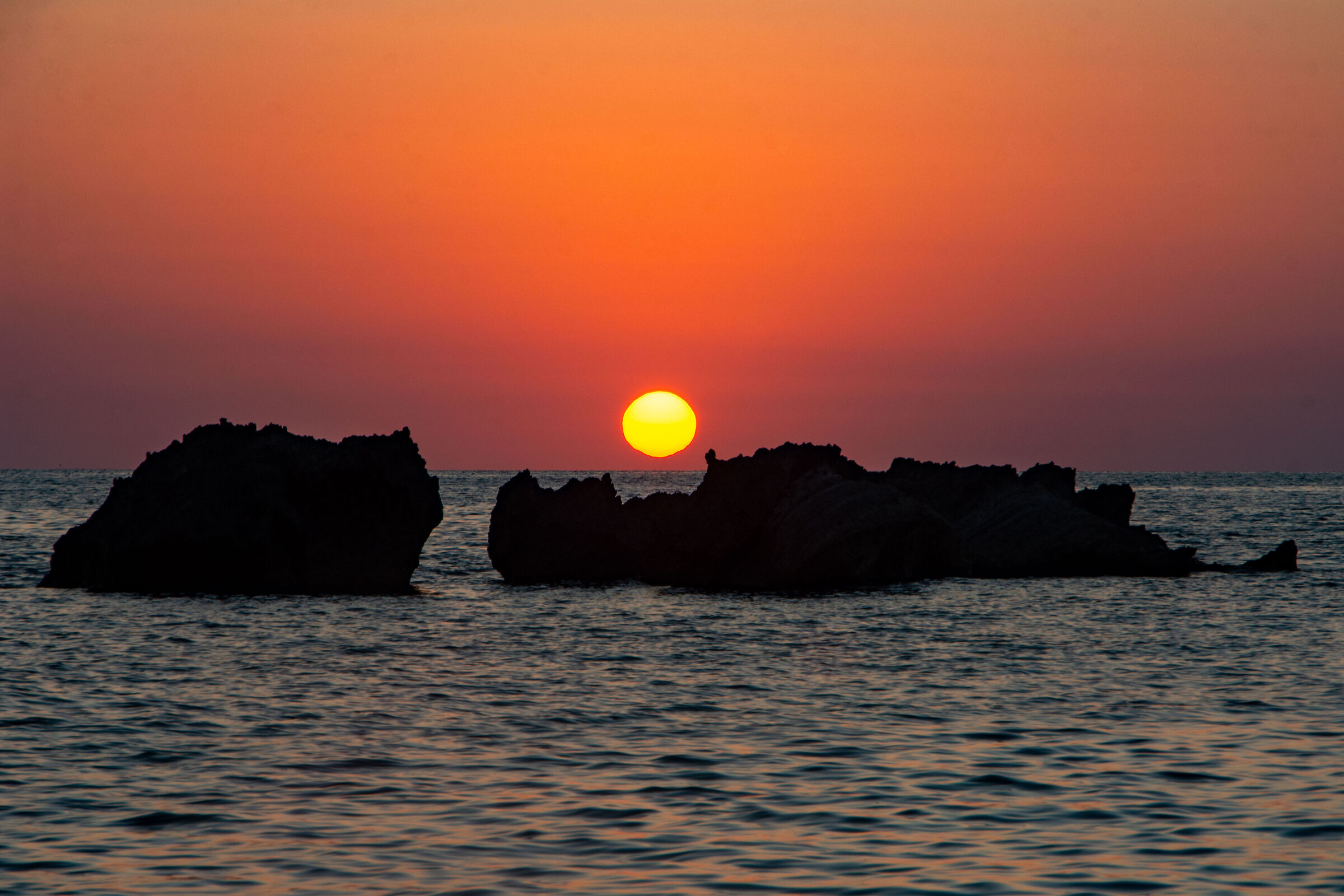 Sunset among the rocks