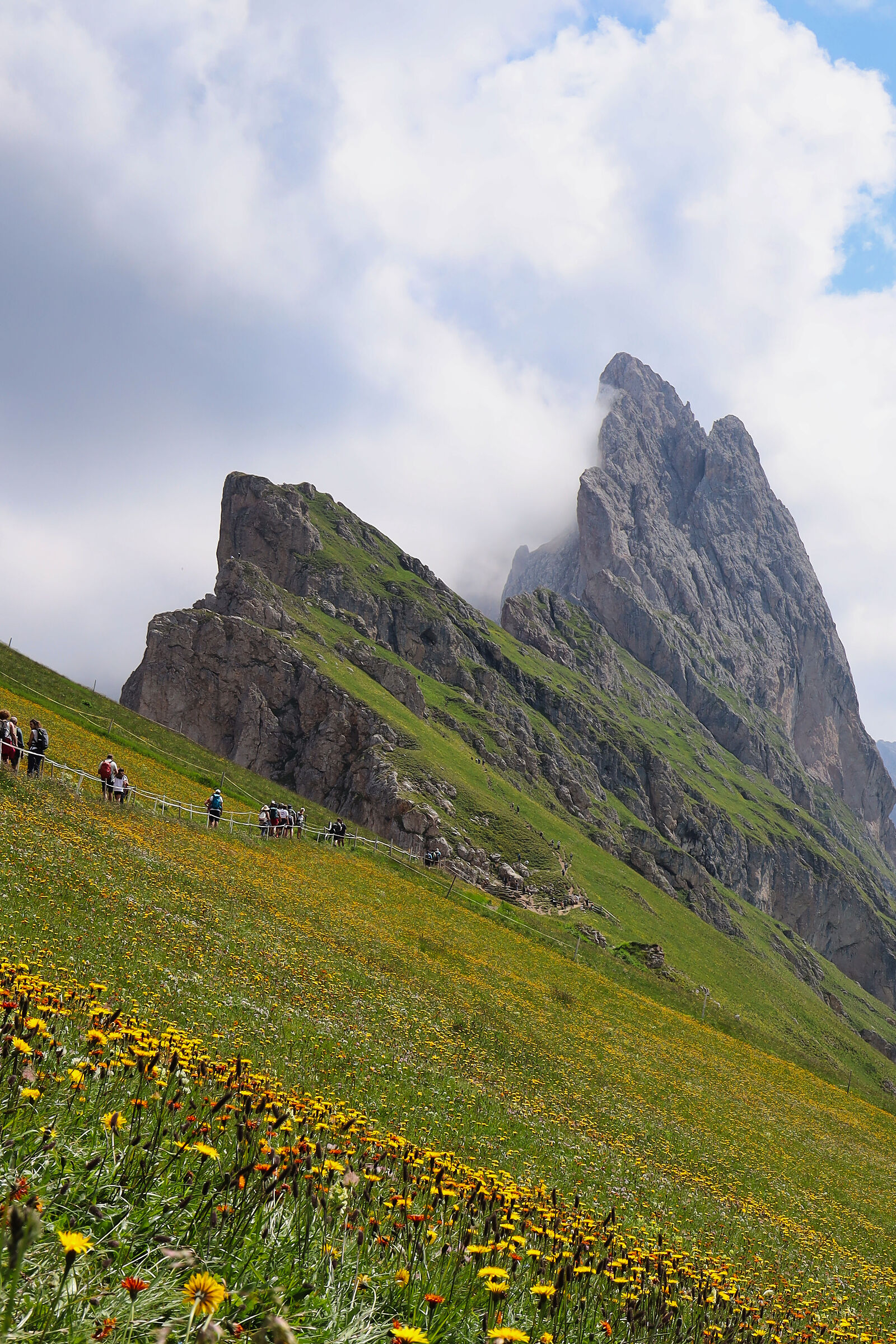 Turisti sul Seceda