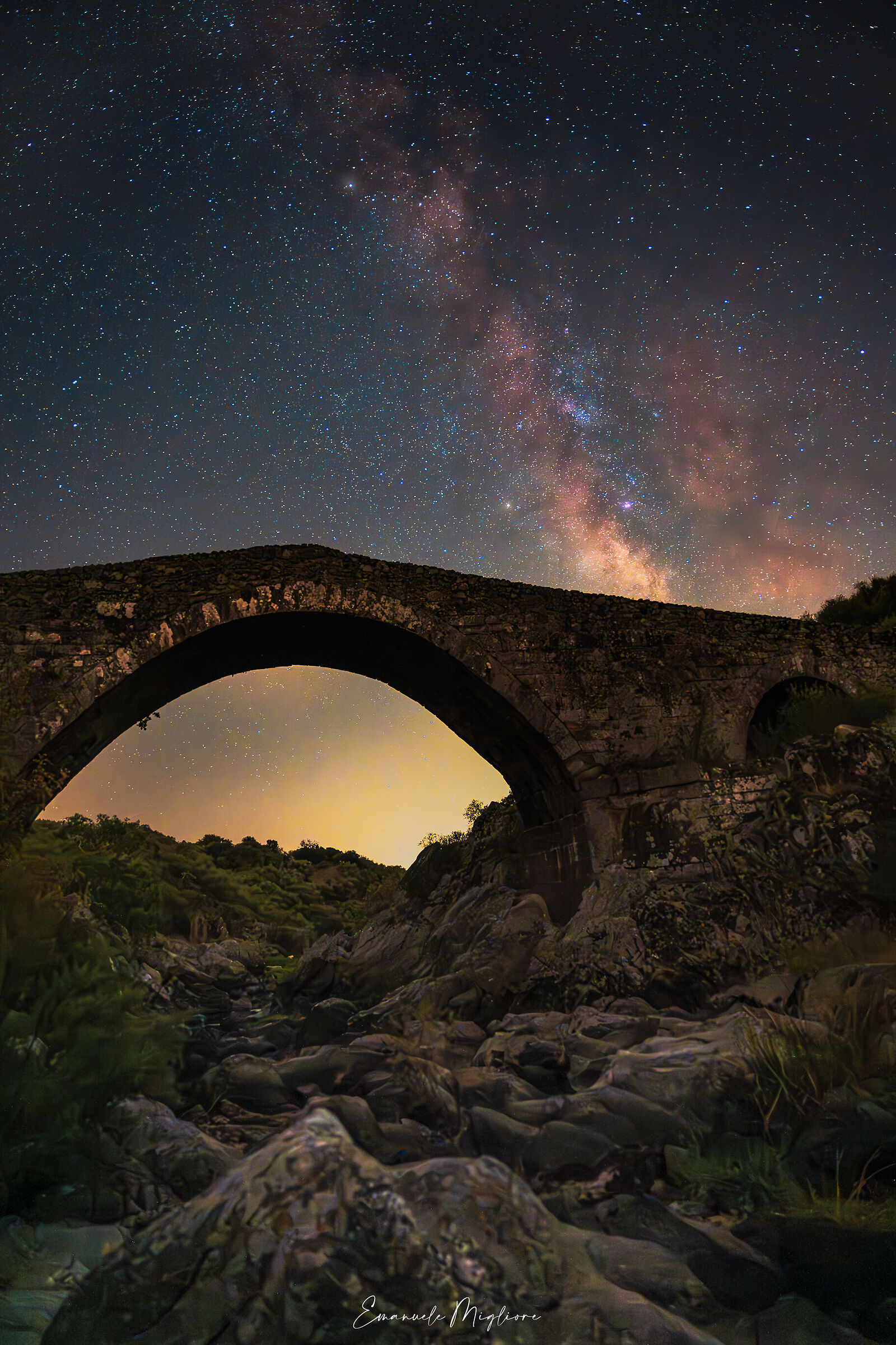Milky Way over the bridge