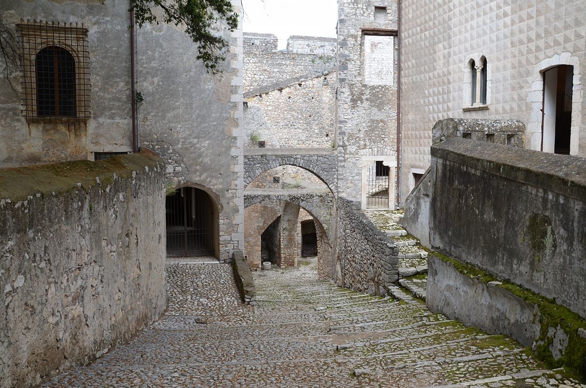 Inside the castle of sermoneta