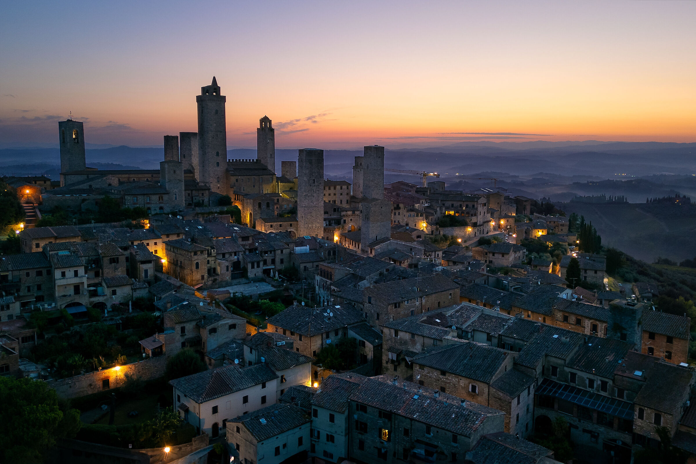 The first colors of San Gimignano