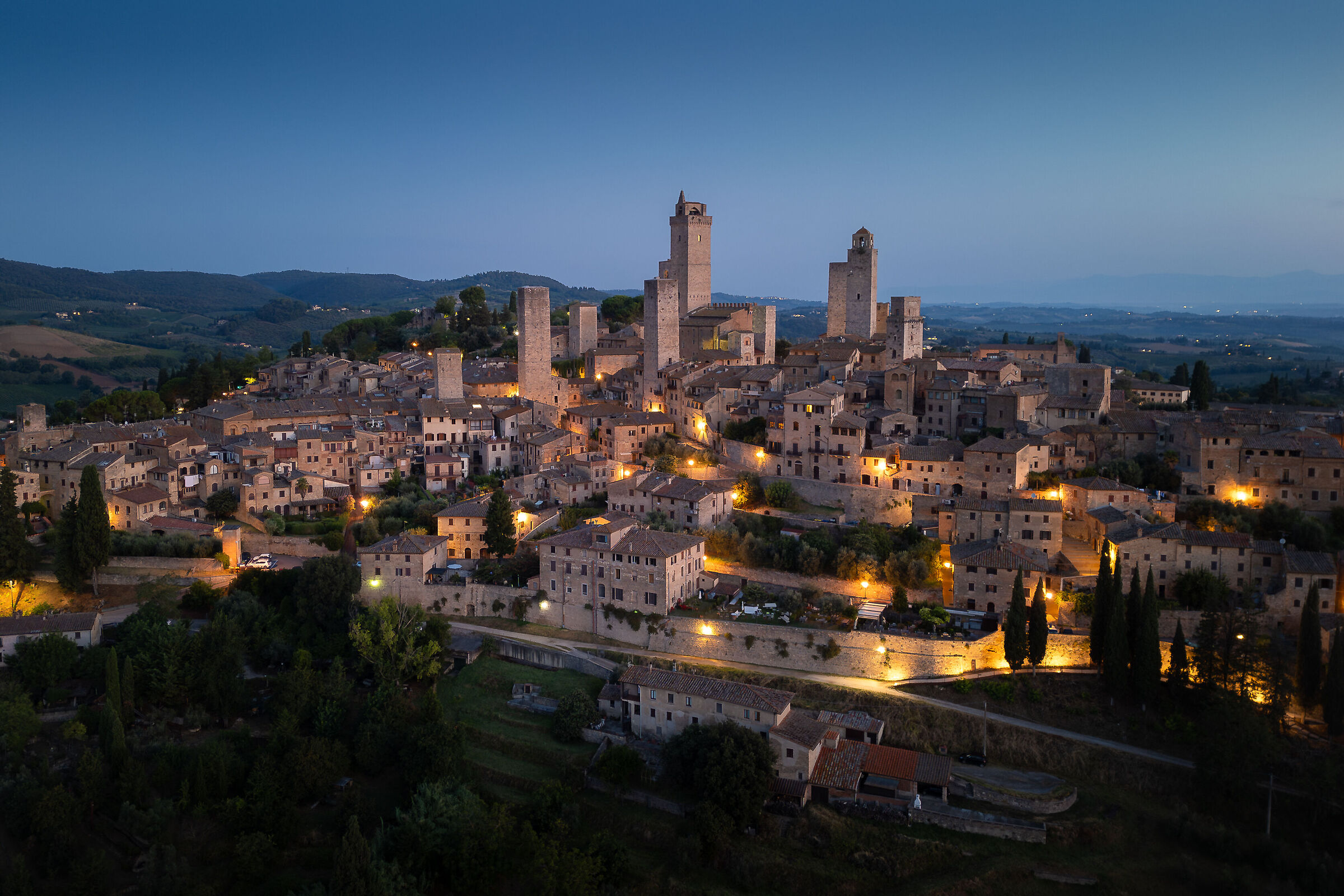 The blue hour of San Gimignano