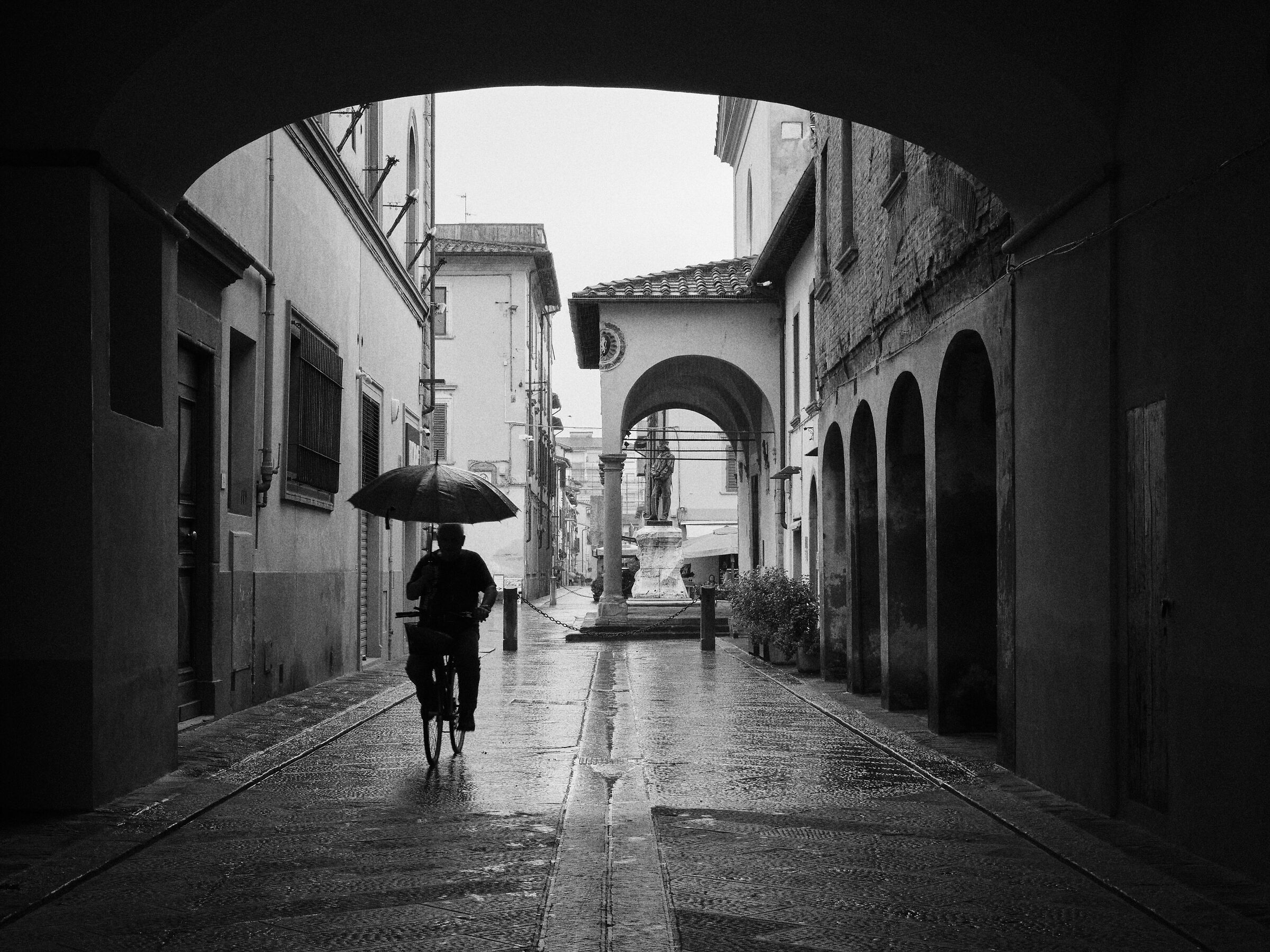 In the rain