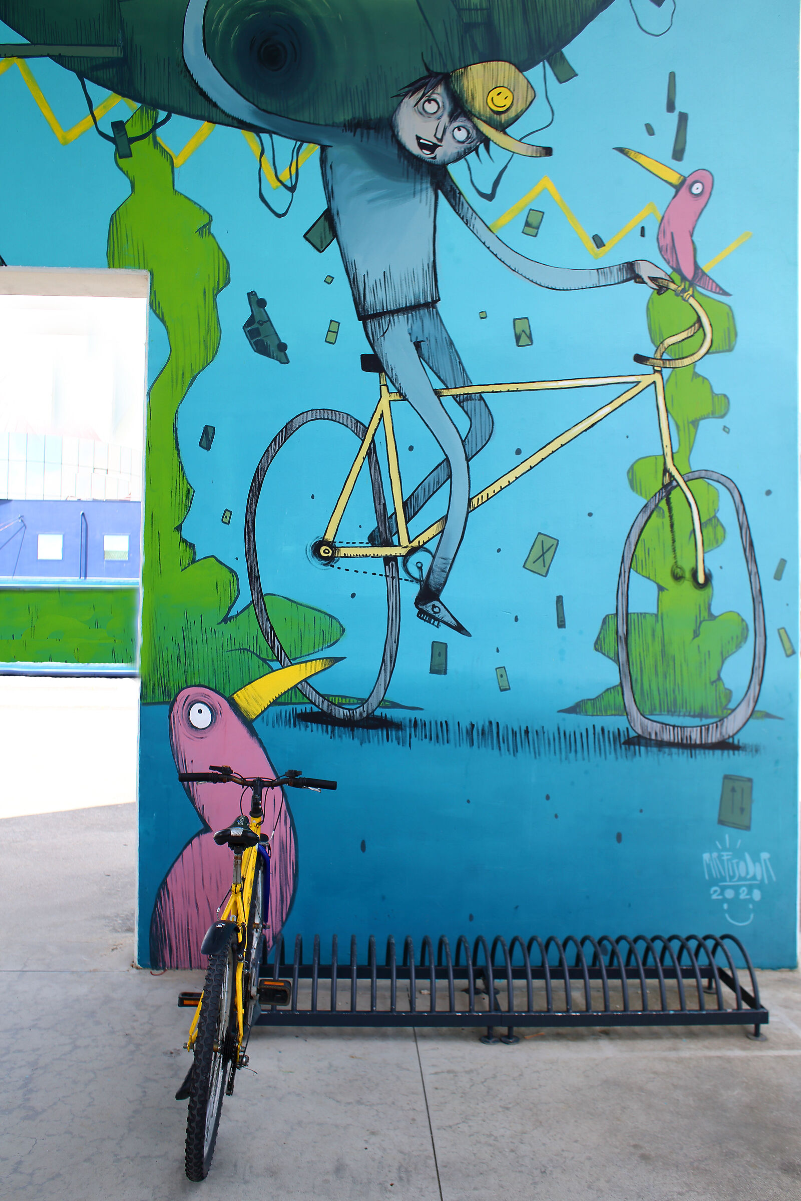 Yellow Bike Graffiti