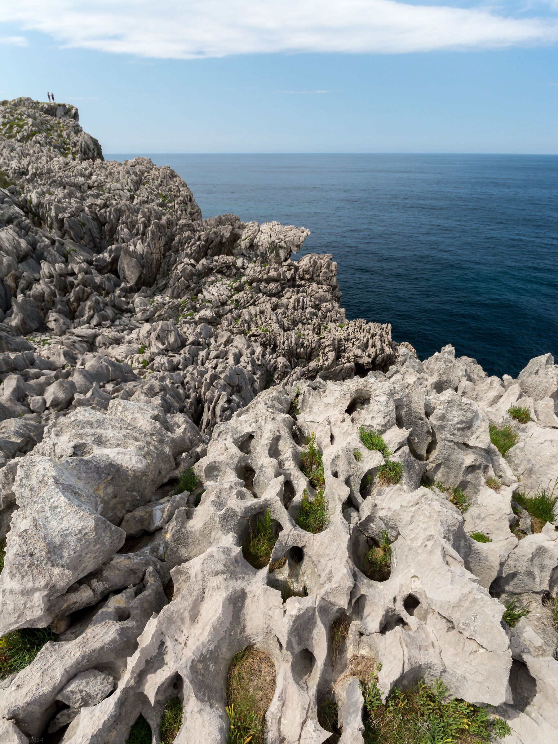 Giant limestone outcrops at Punta San Antonio