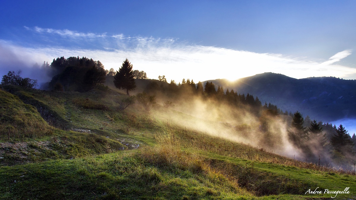 Tramonto tra le trincee del Grappa
