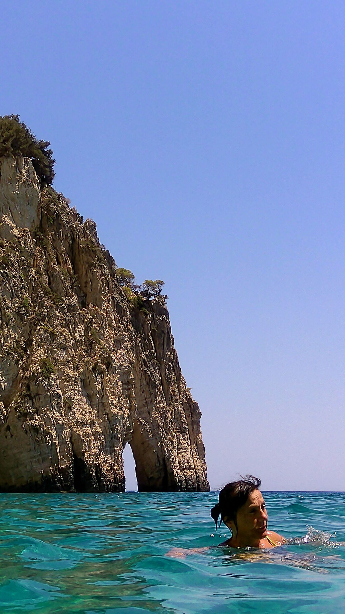Zante. We swim to the arch
