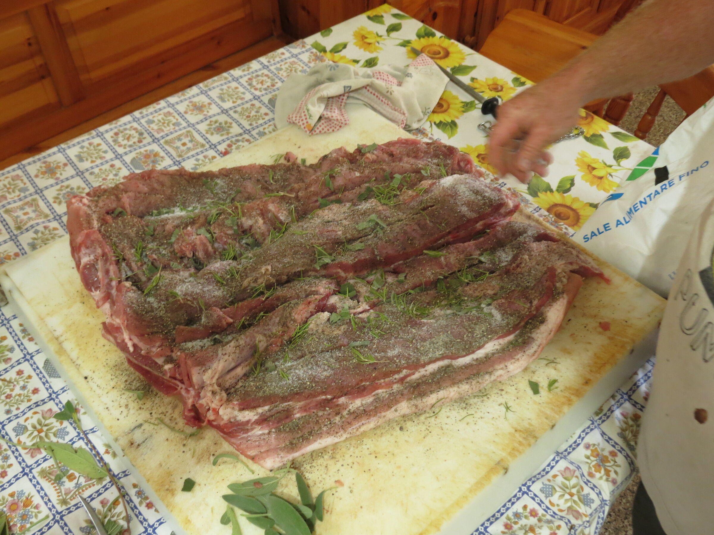 Porchetta Under Construction