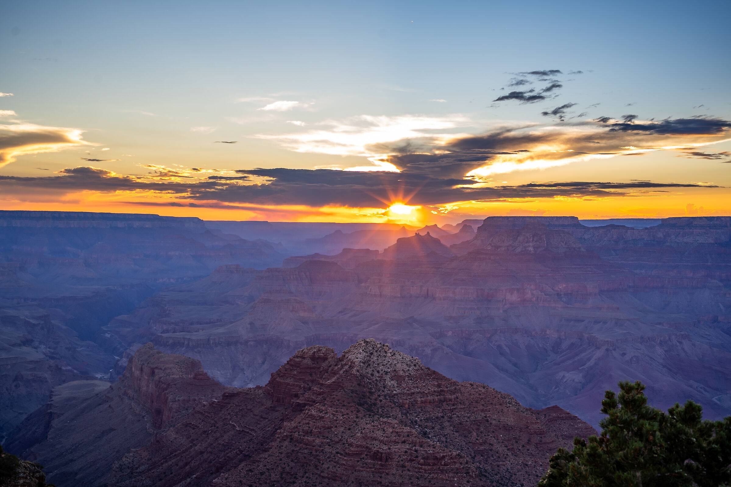Sunset over the Grand Canyon