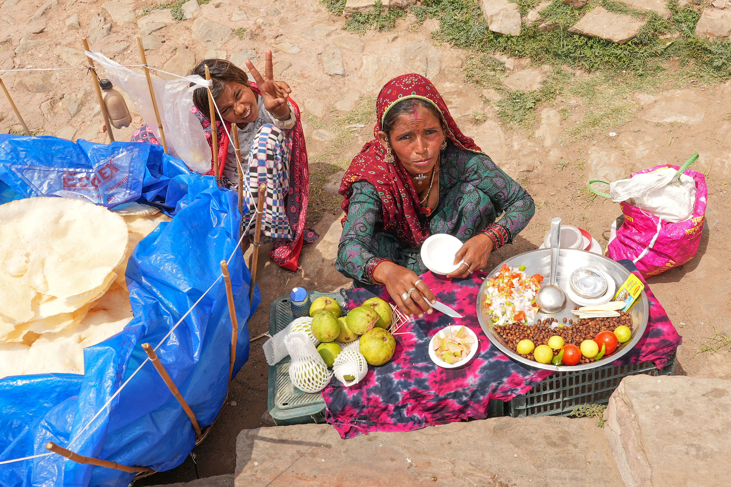 la venditrice triste e allegra