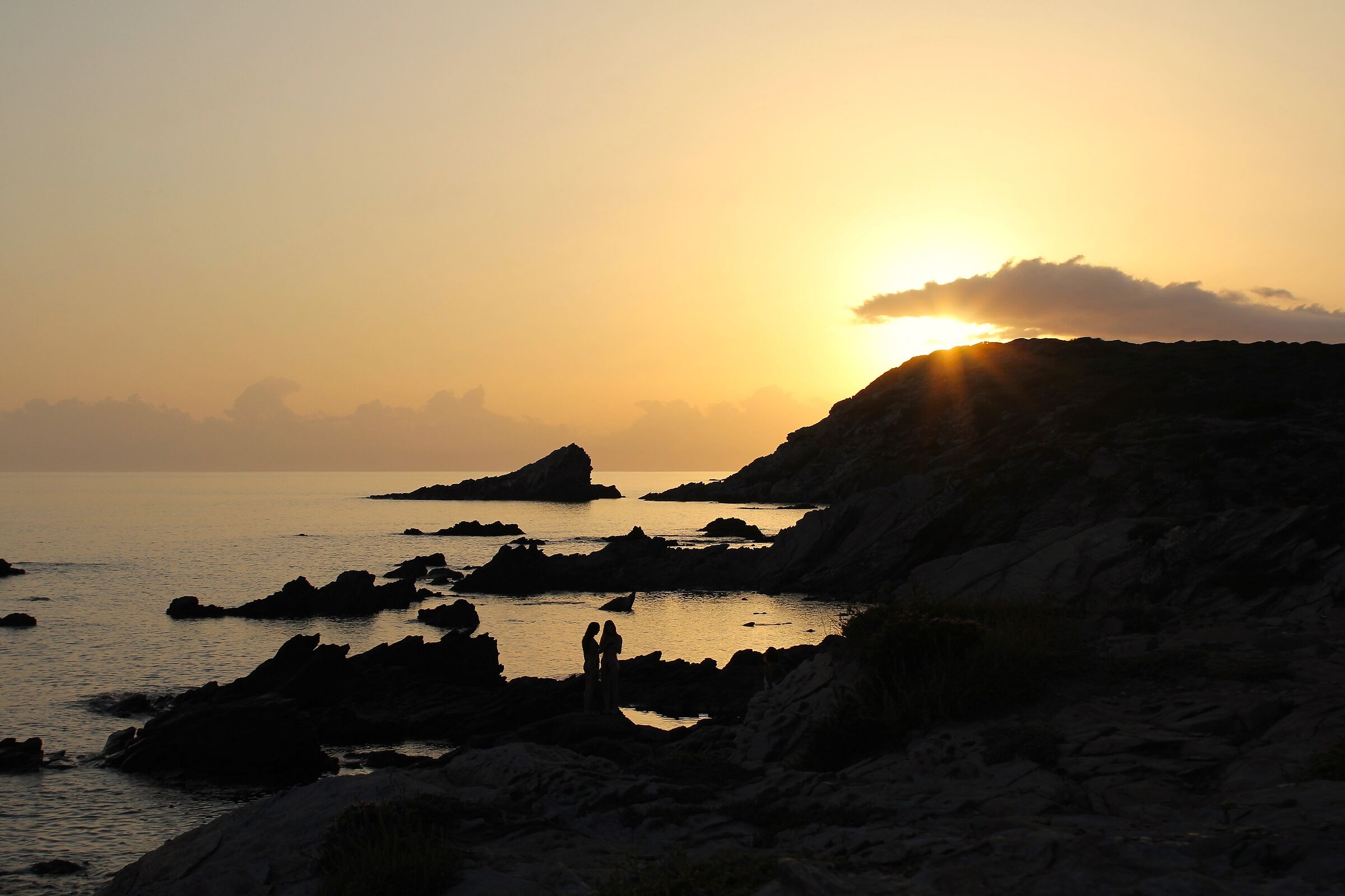 tramonto a cala coscia di donna