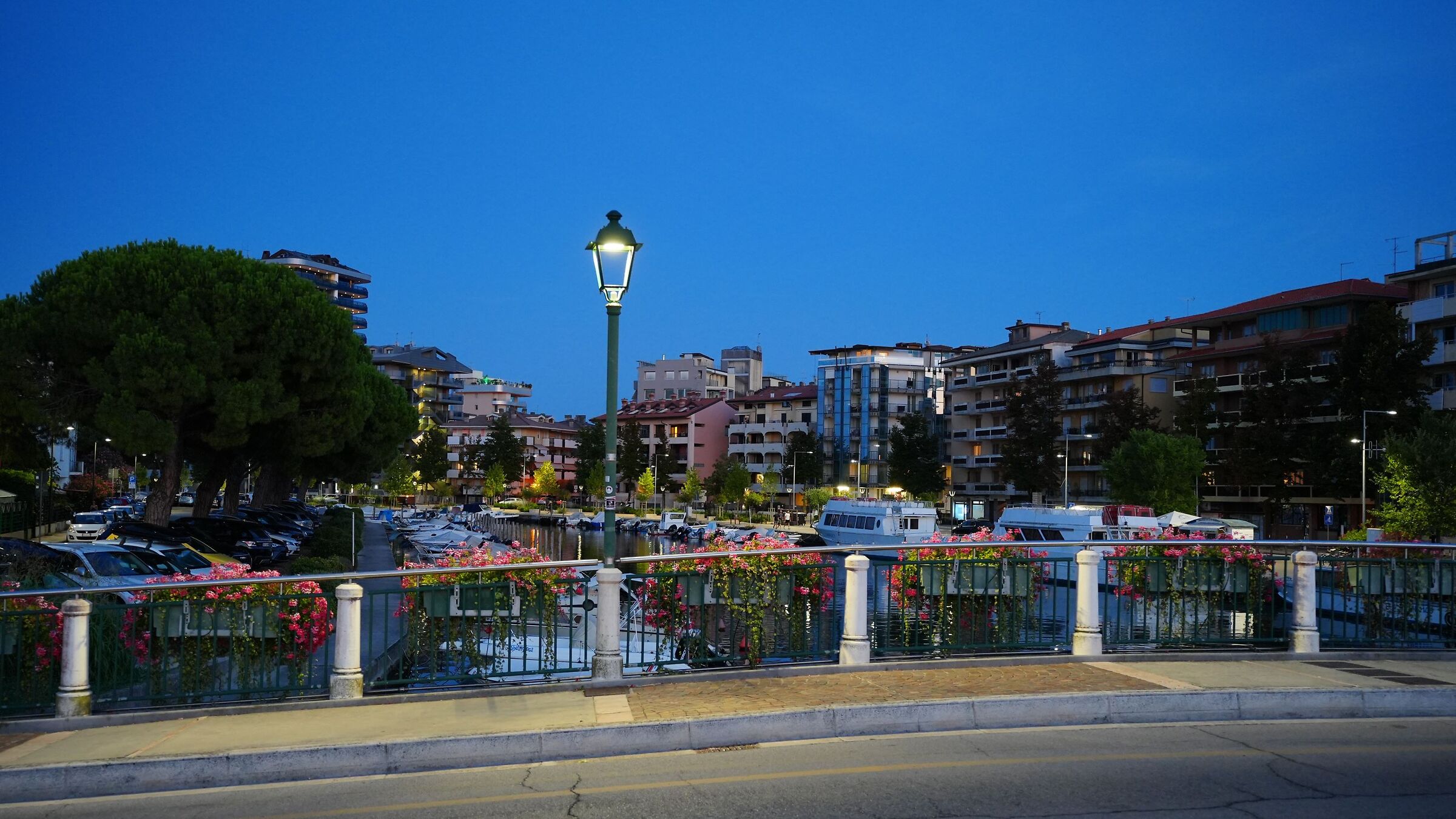 View of Grado after sunset