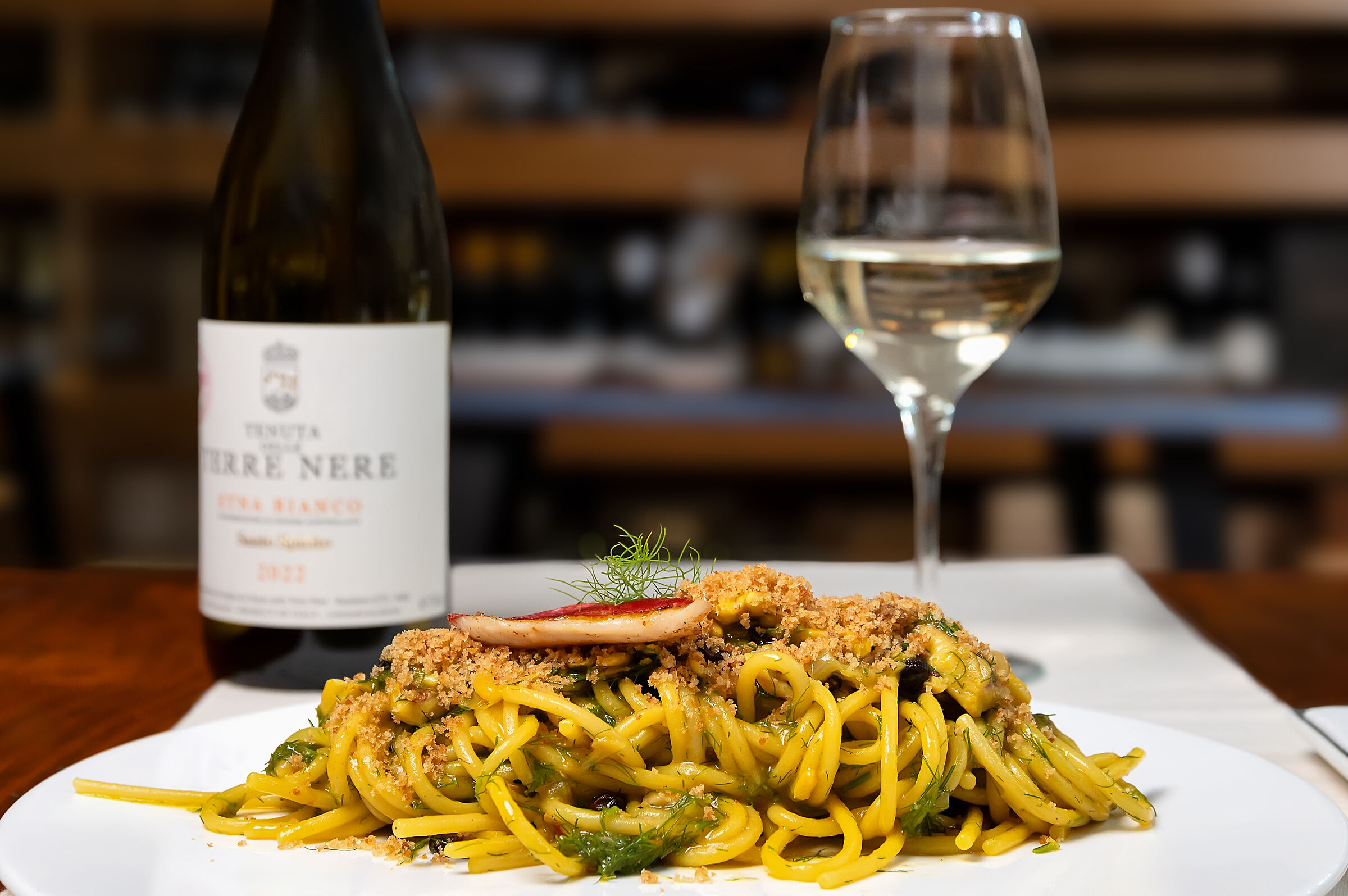 Spaghetti with mullet