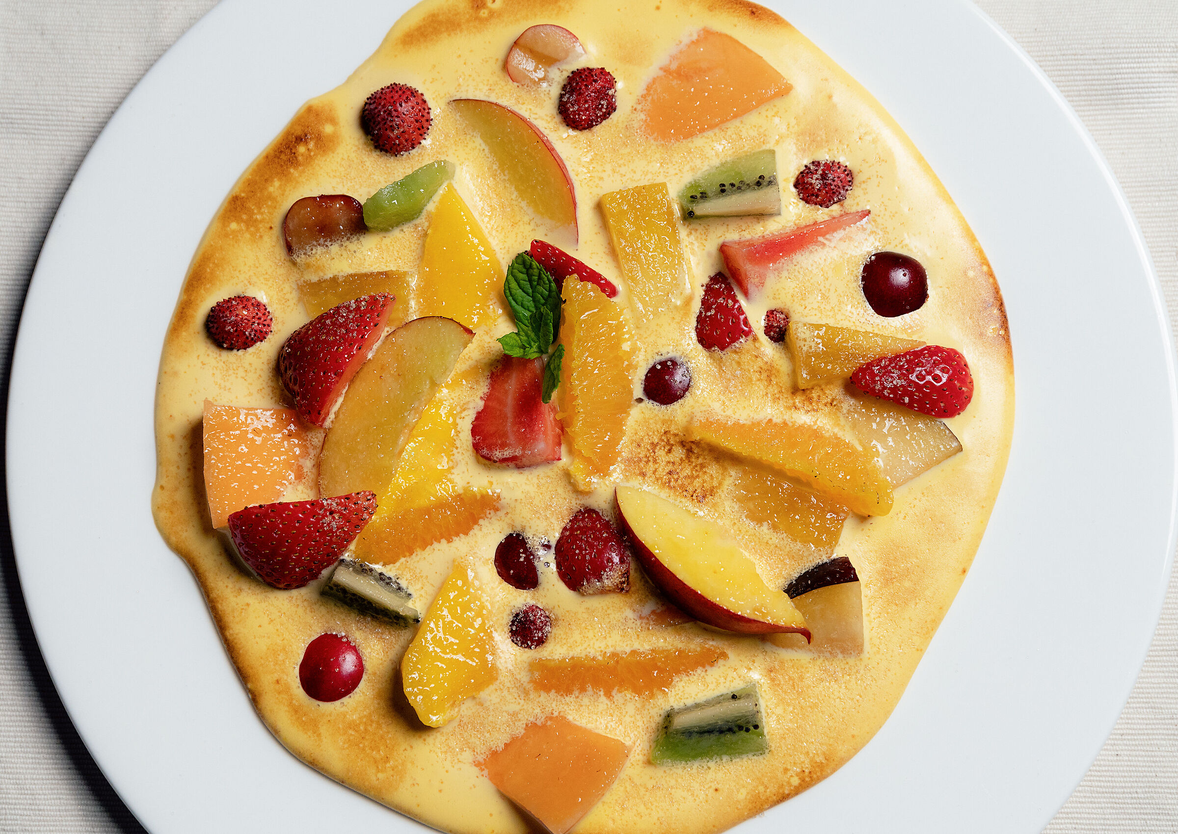 Fruit palette au gratin