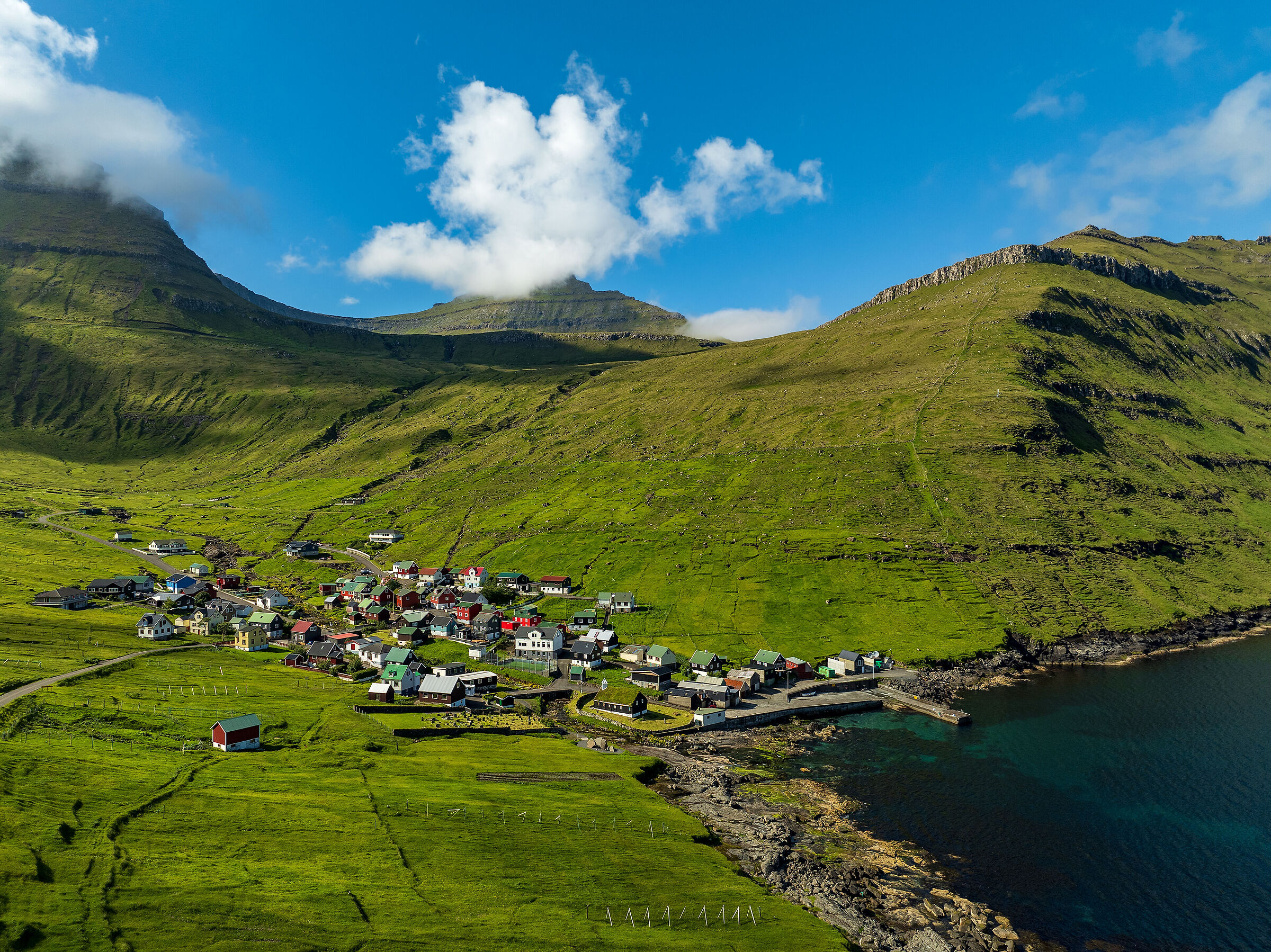 The village of Funningur - Faroe Islands
