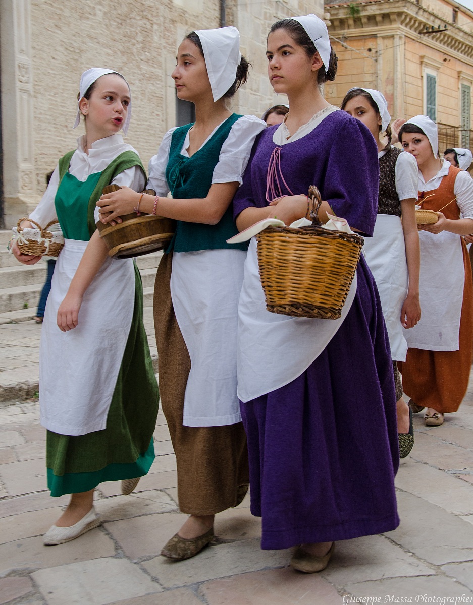 Costumed figures of the Middle Ages