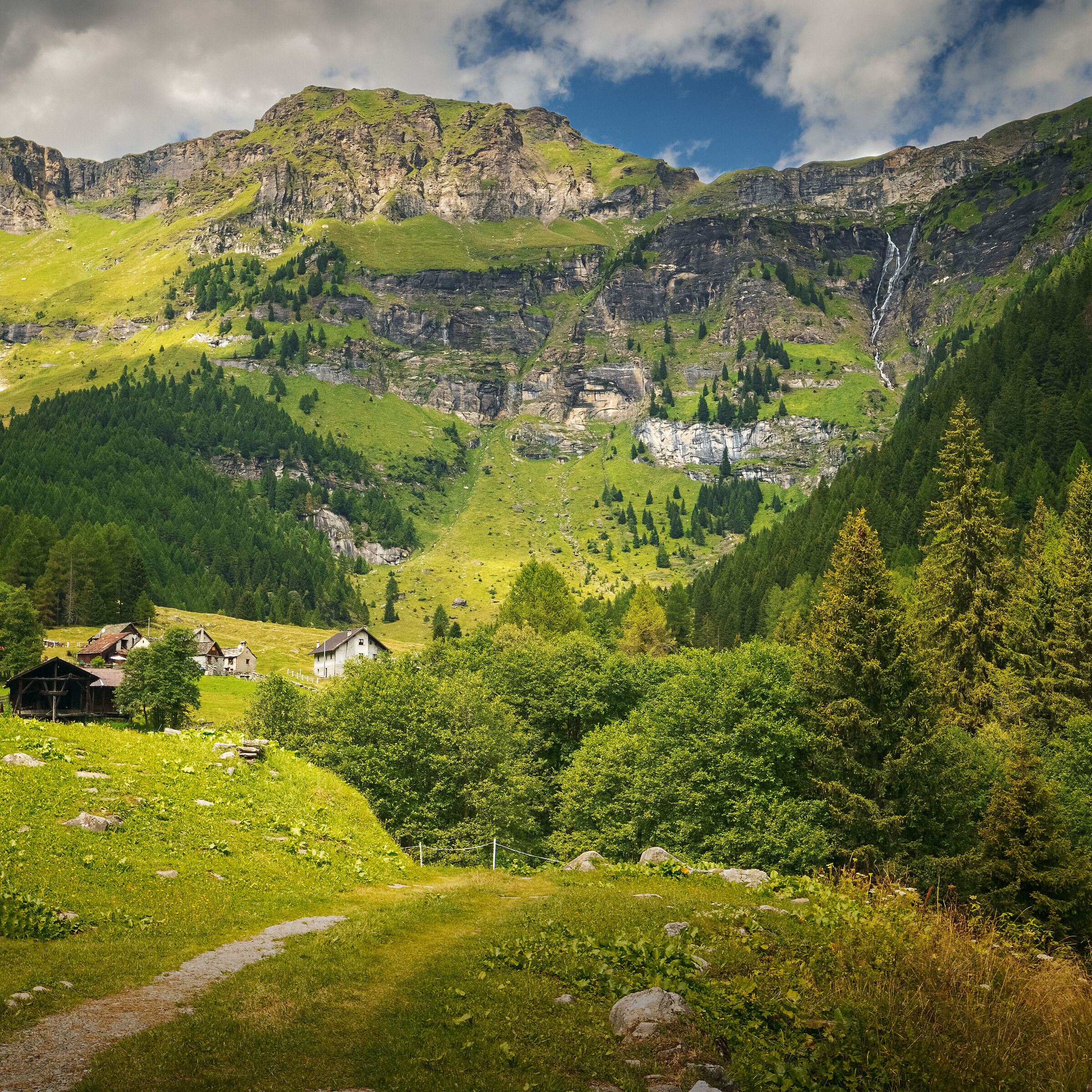 The Antigorio Valley seen from Cangei.