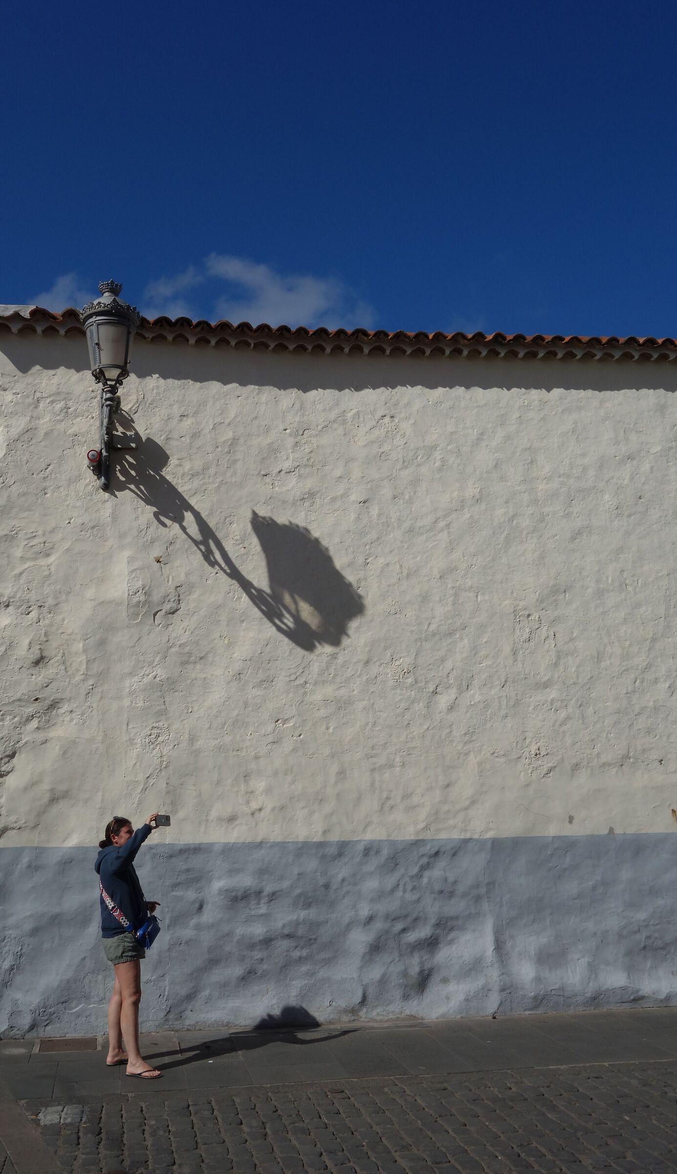 Tenerife. La lagune. Selfie all'ombra del lampione.