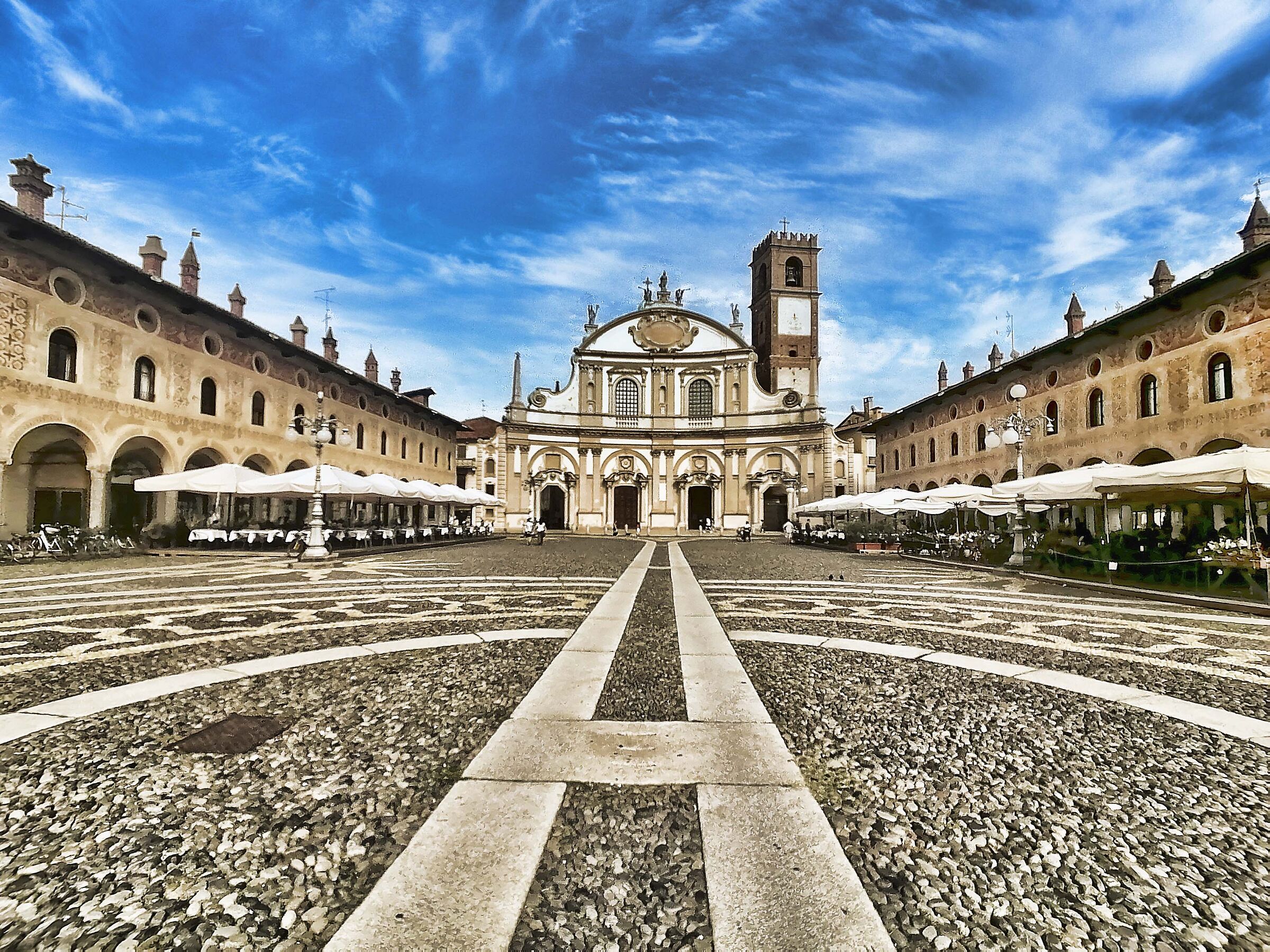 Piazza Ducale Vigevano HDR
