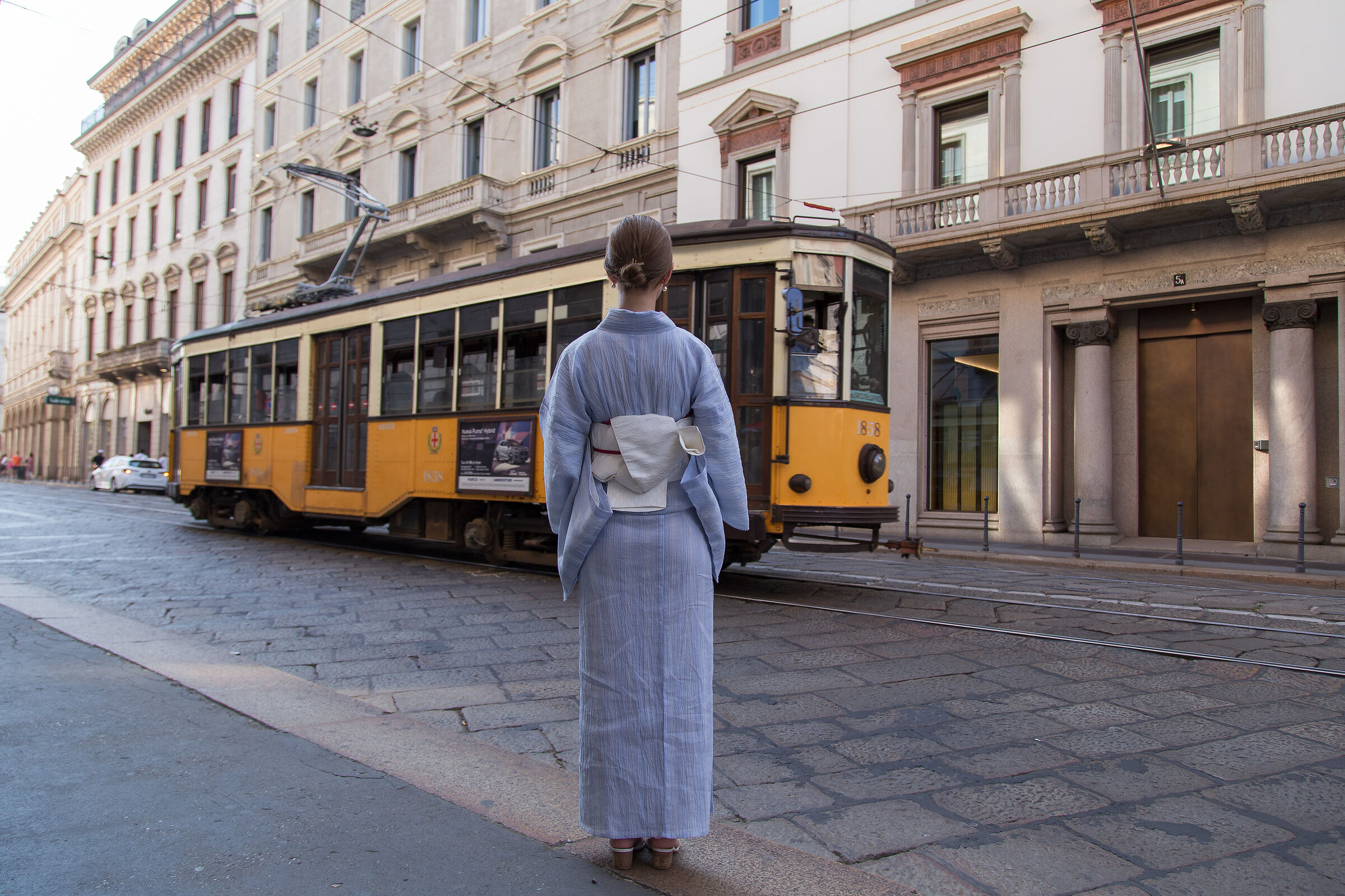 in Yukata a Milano