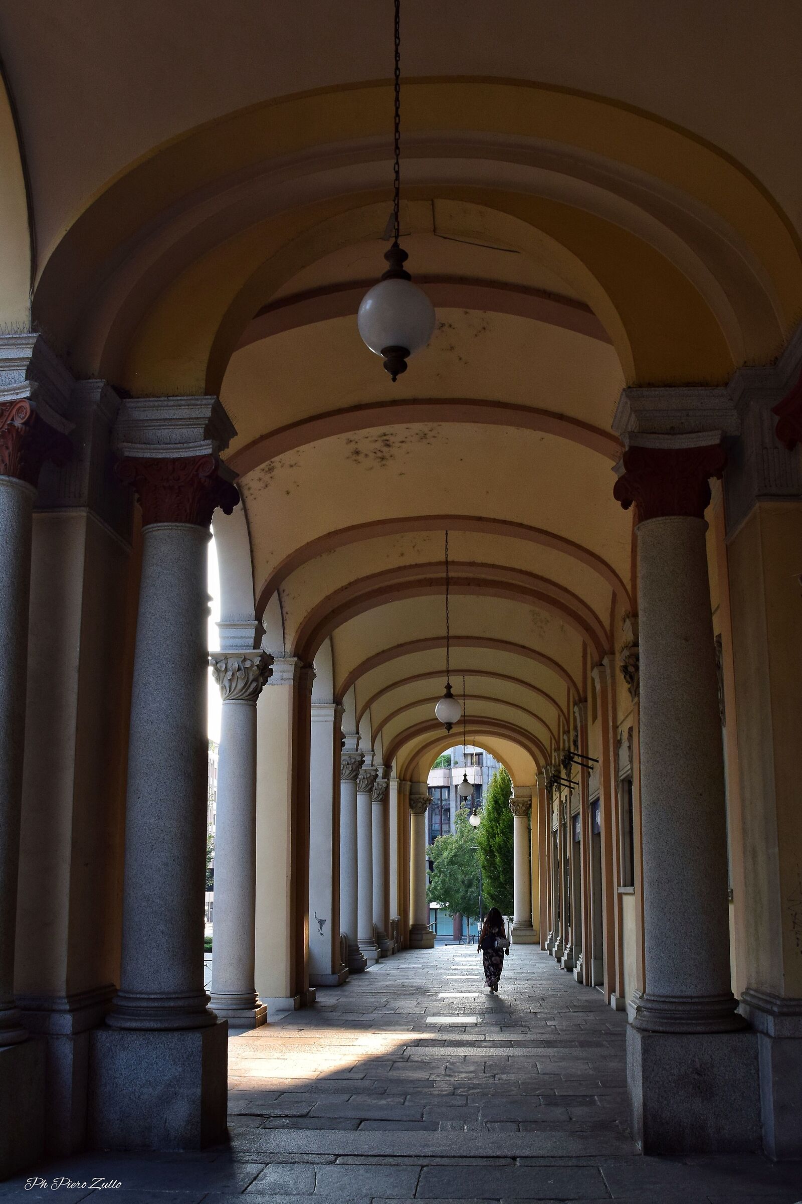 Along the arcades