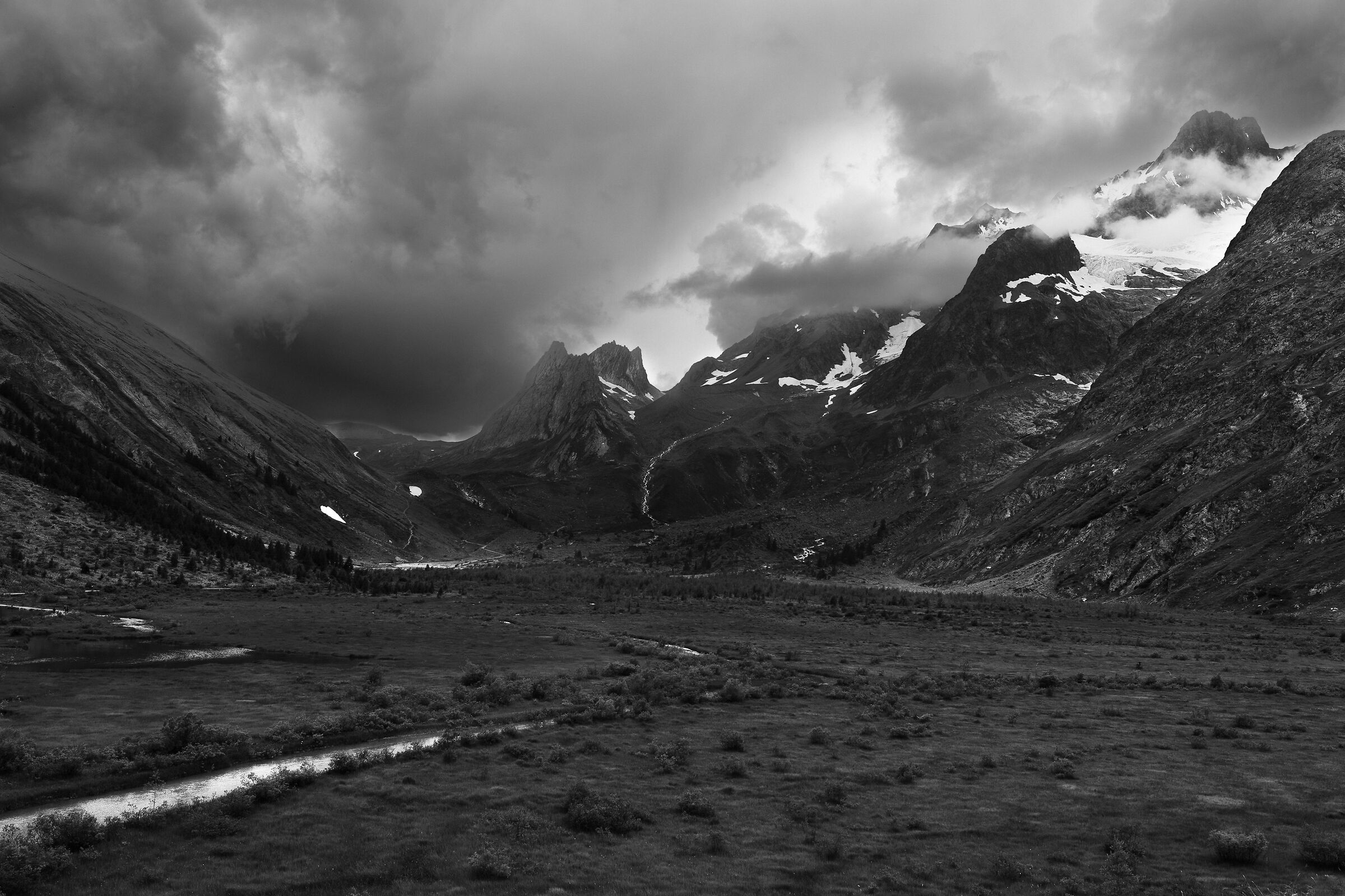 Vista da Cabane du Combal