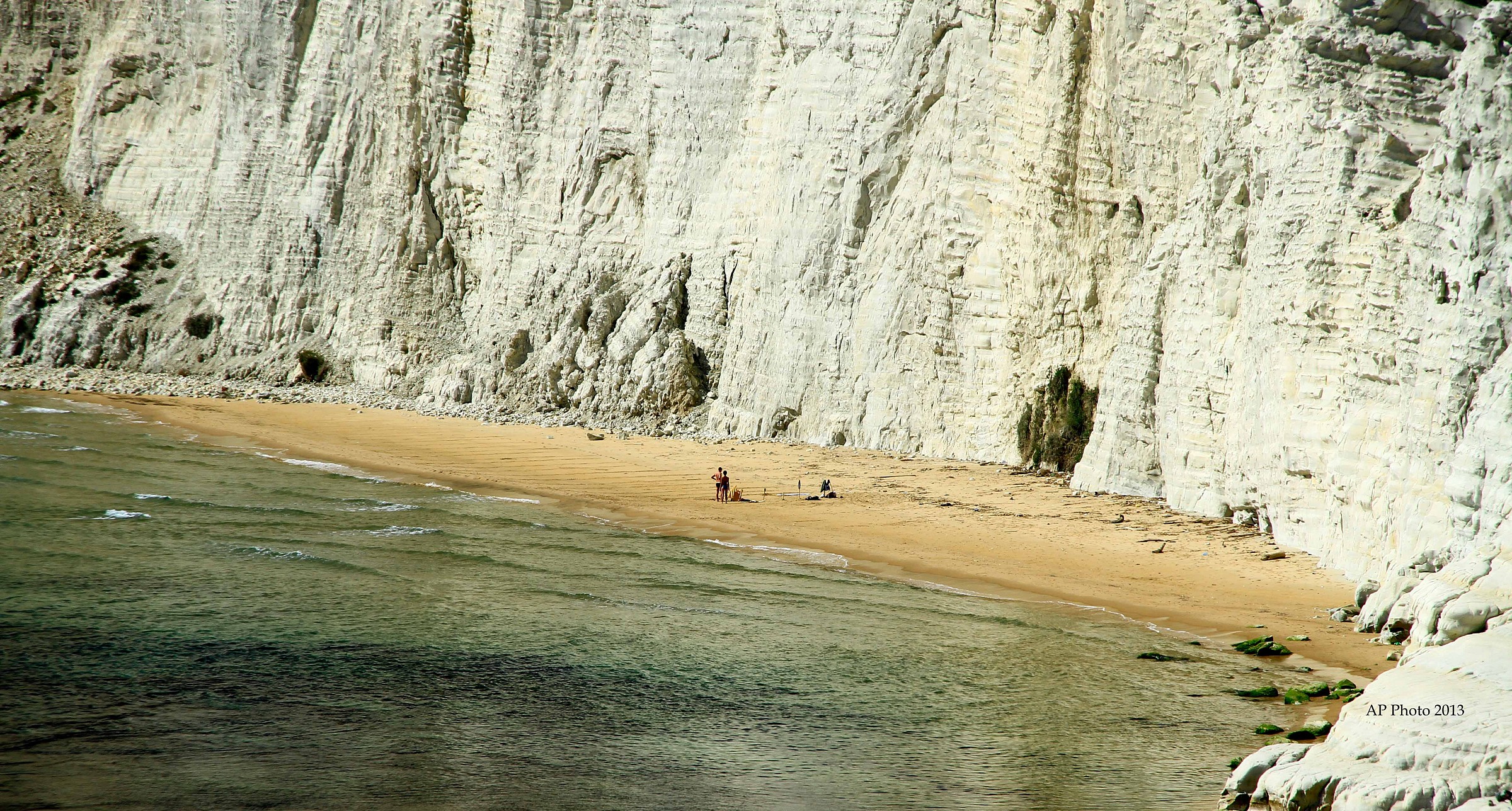 Beach with cliff wall
