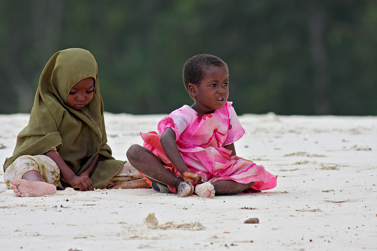 Children playing on the seaside
