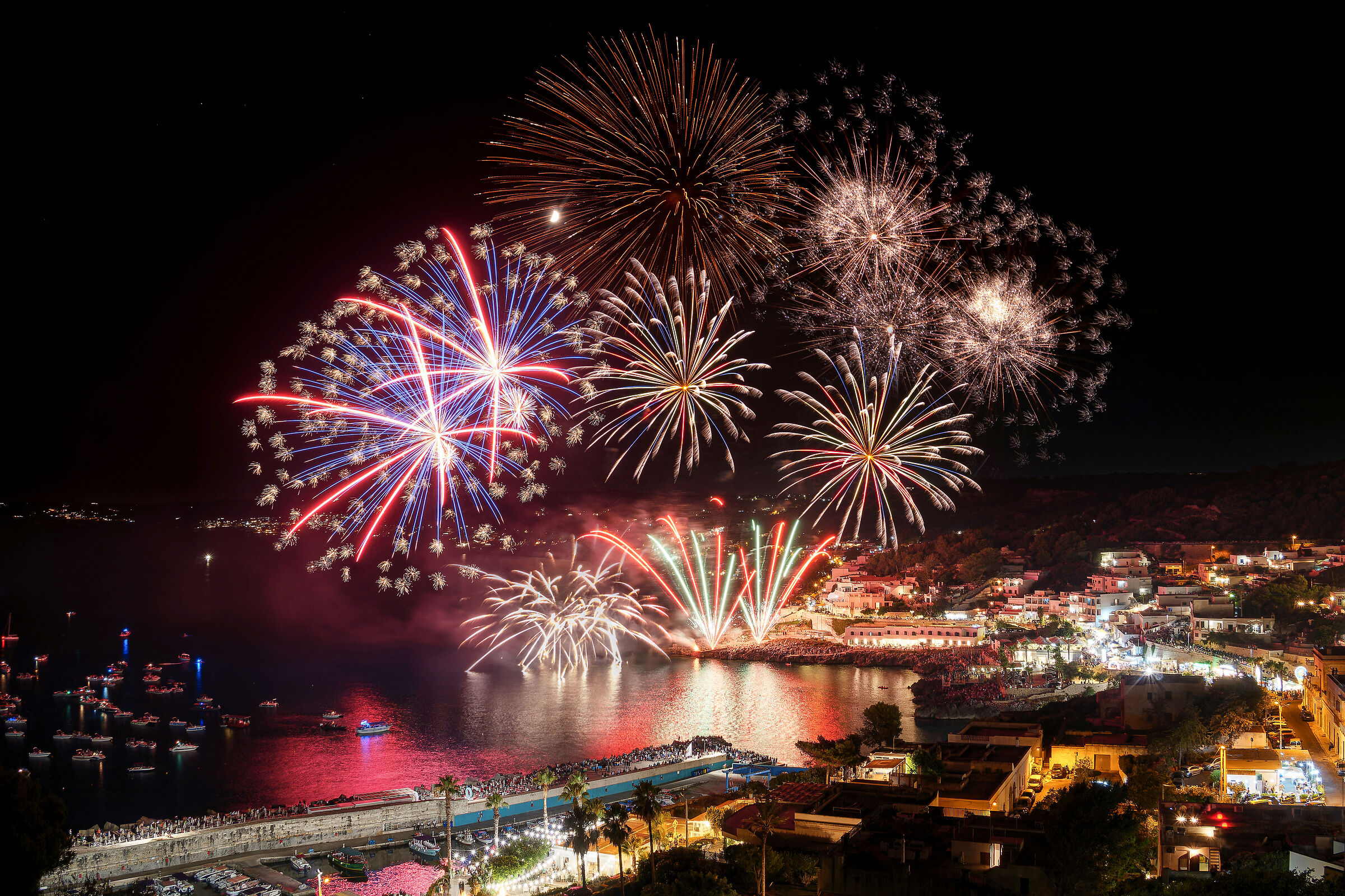 Serata pirotecnica d'estate