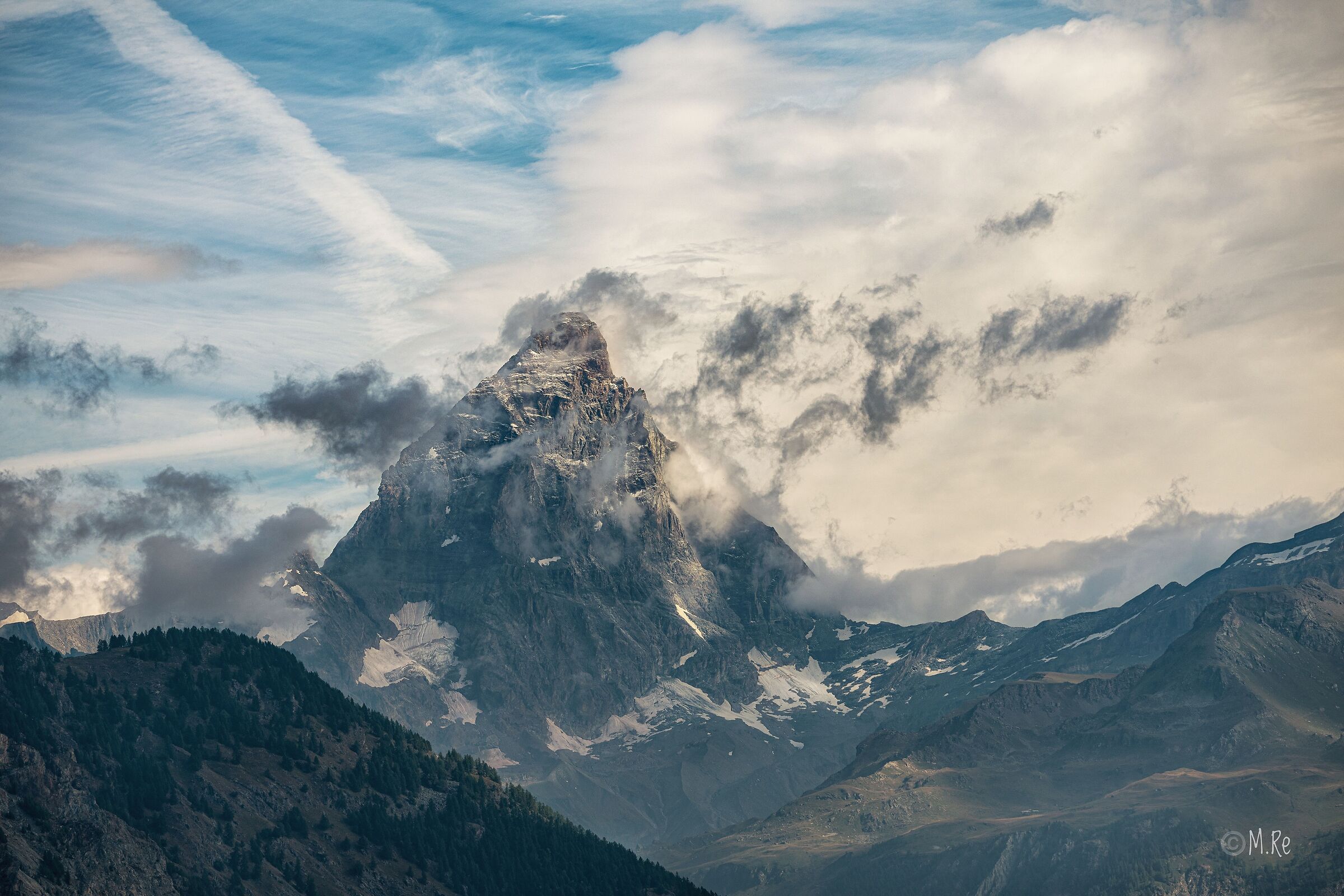 The Matterhorn in the clouds