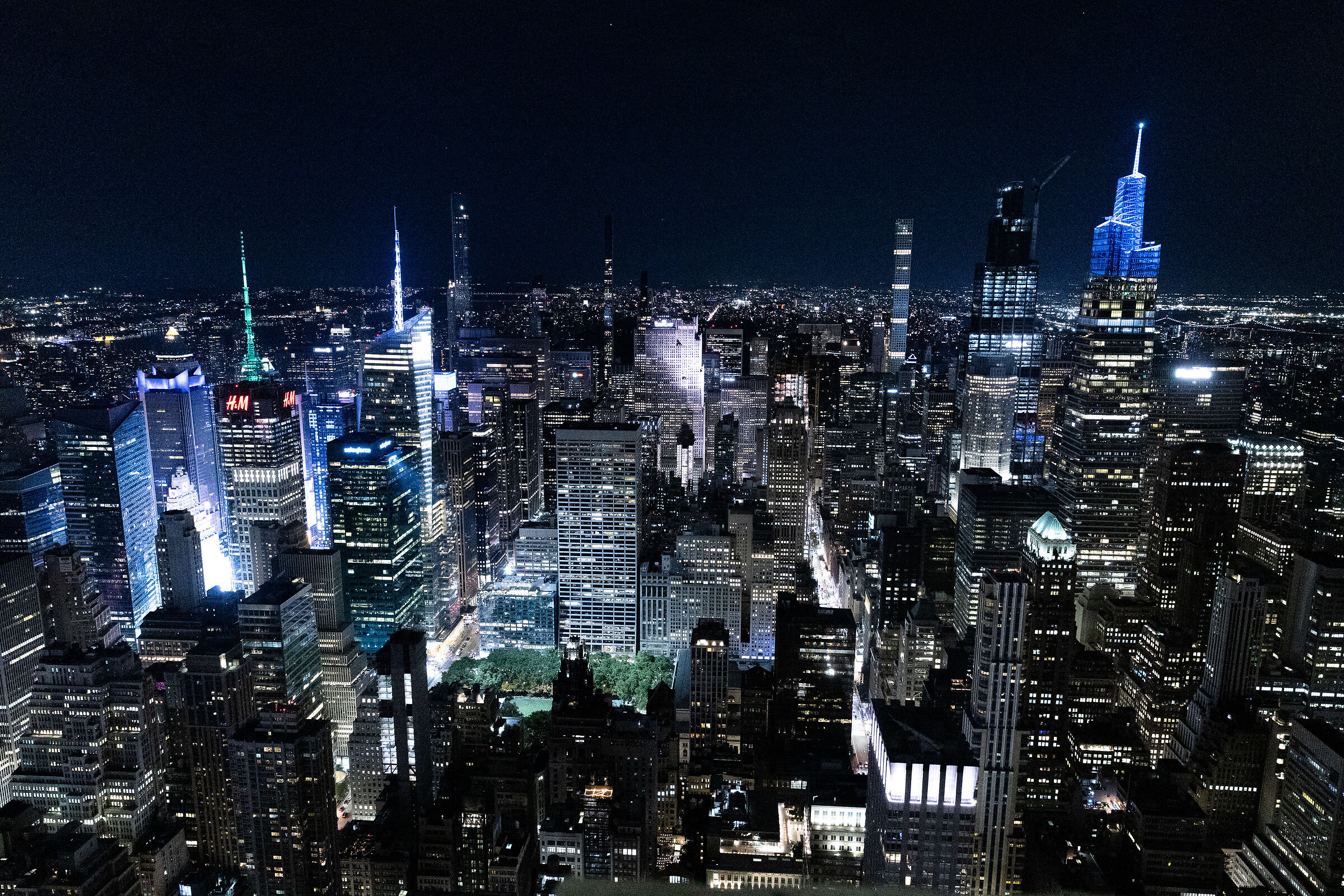 if you look out from the Empire at night