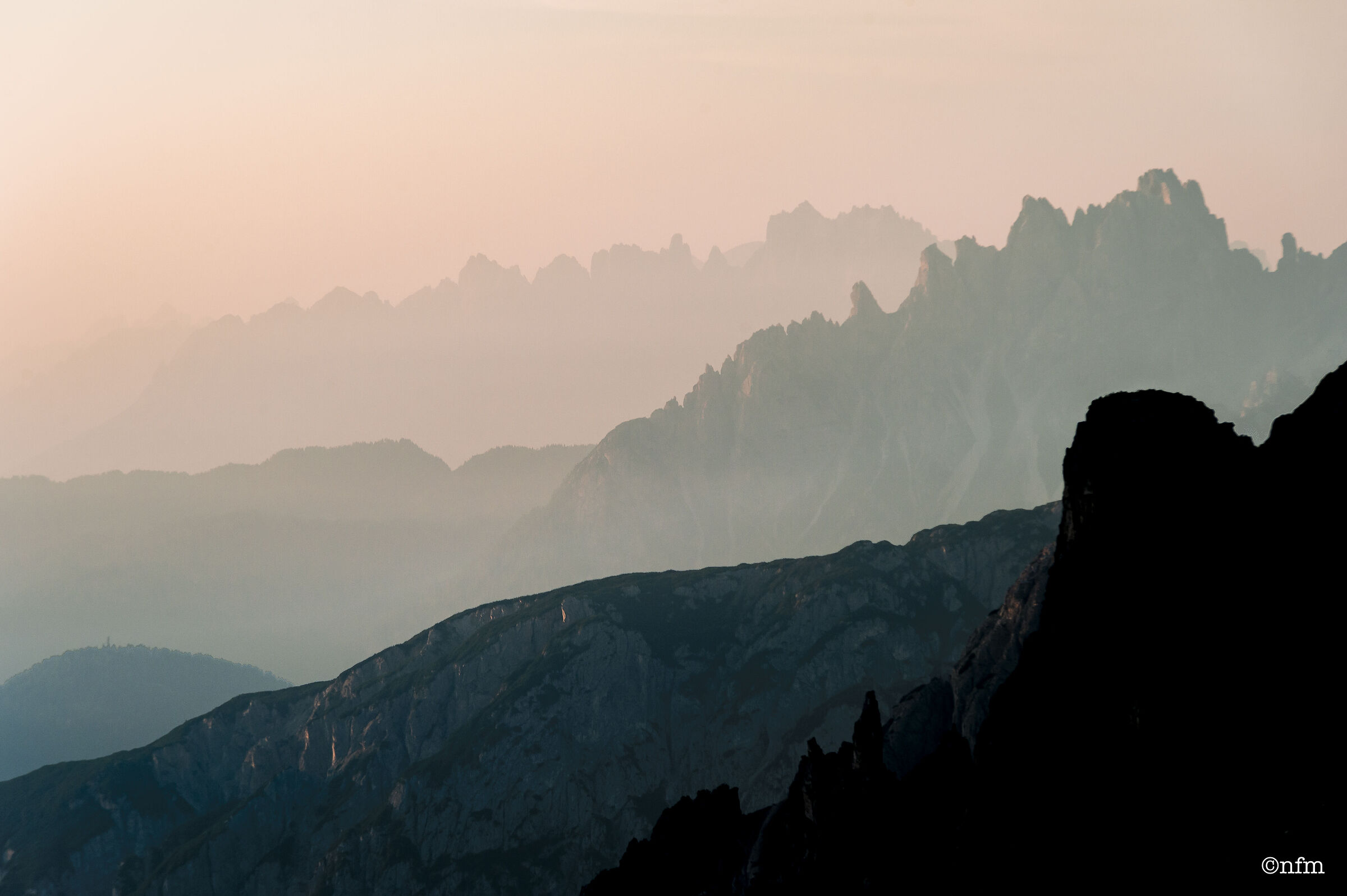 Sunrise over the Dolomites