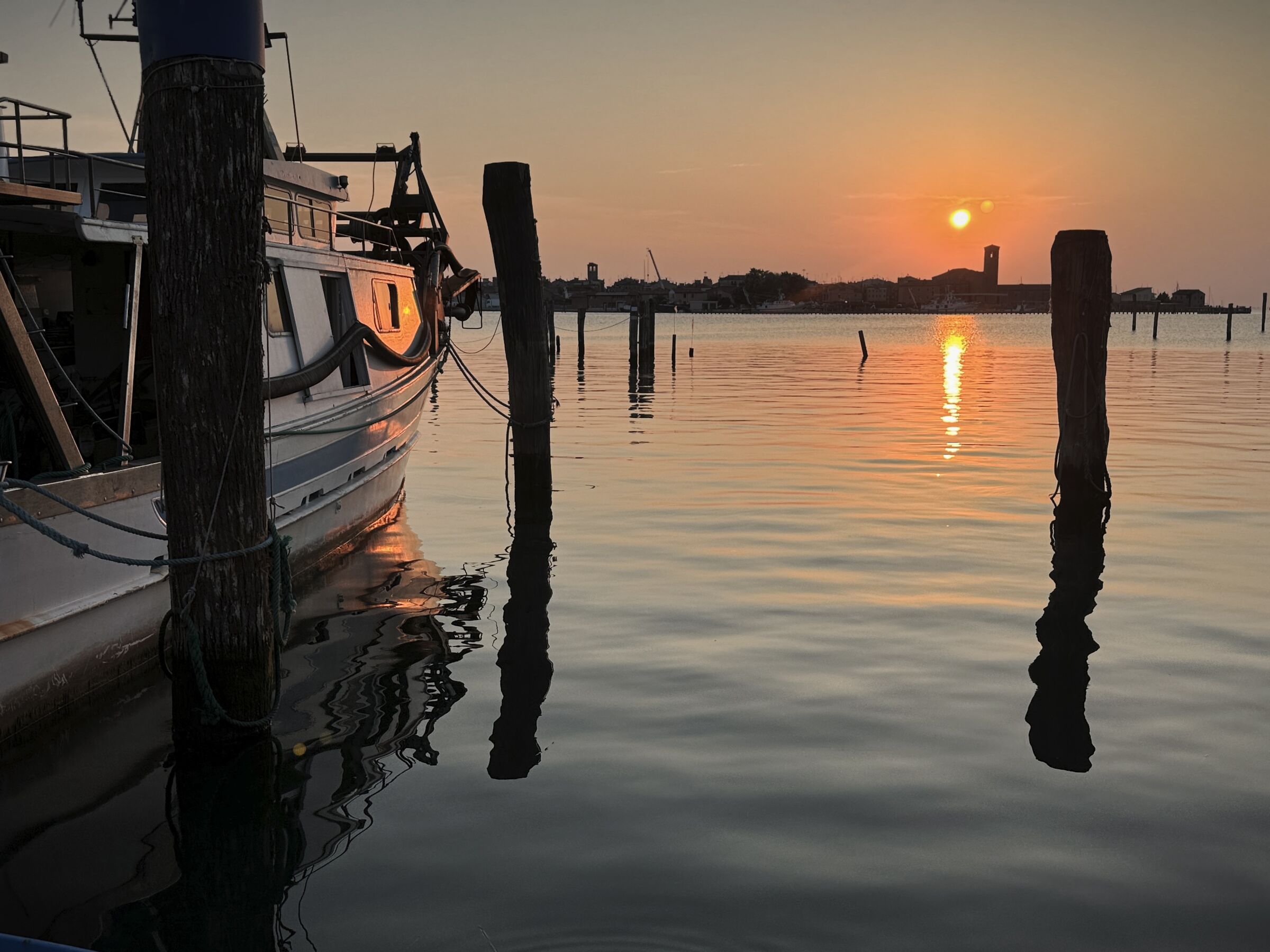 Tramonto sulla laguna dii Chioggia