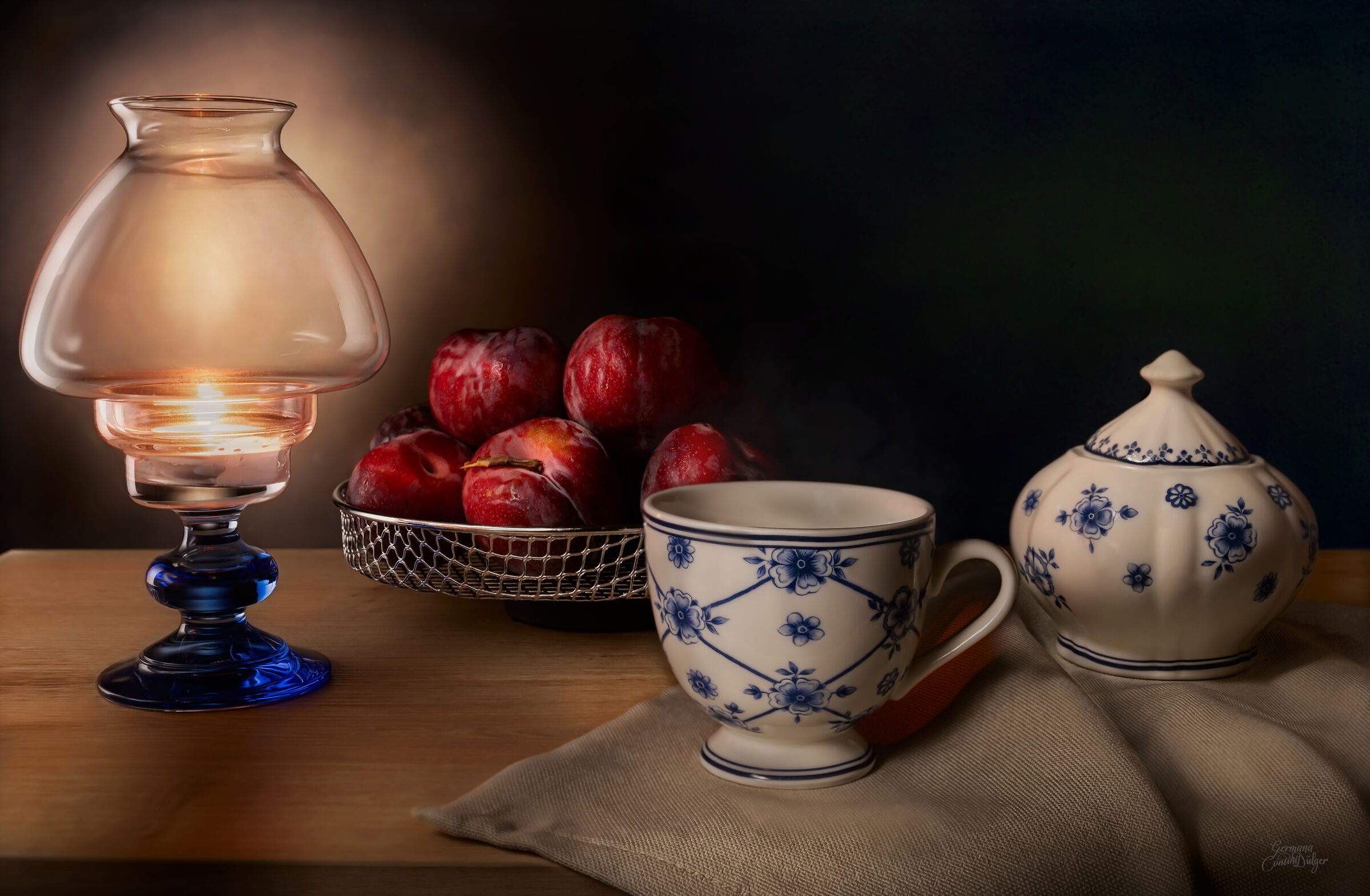 Light blue porcelain service