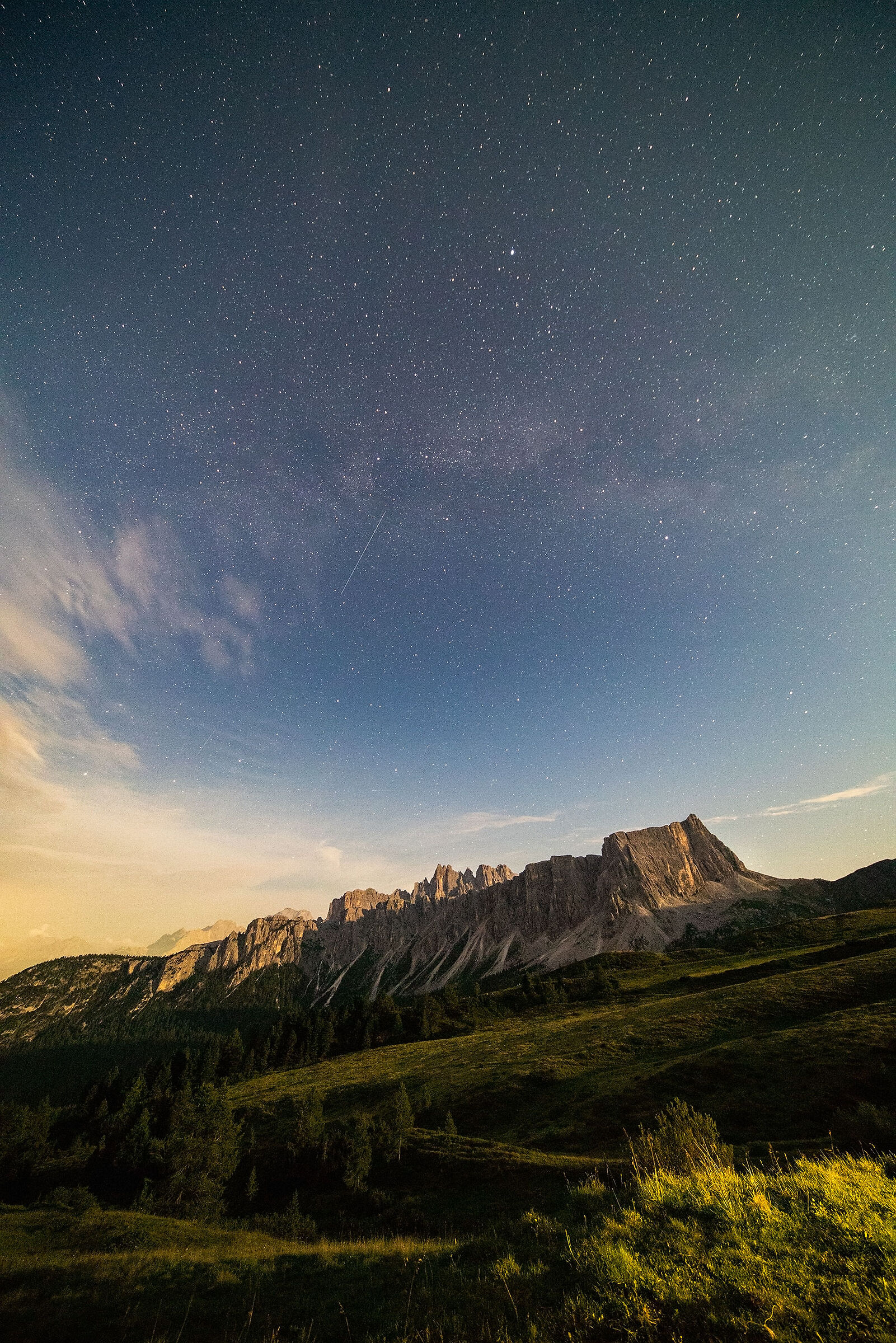 Lastoni di Formin moonlight