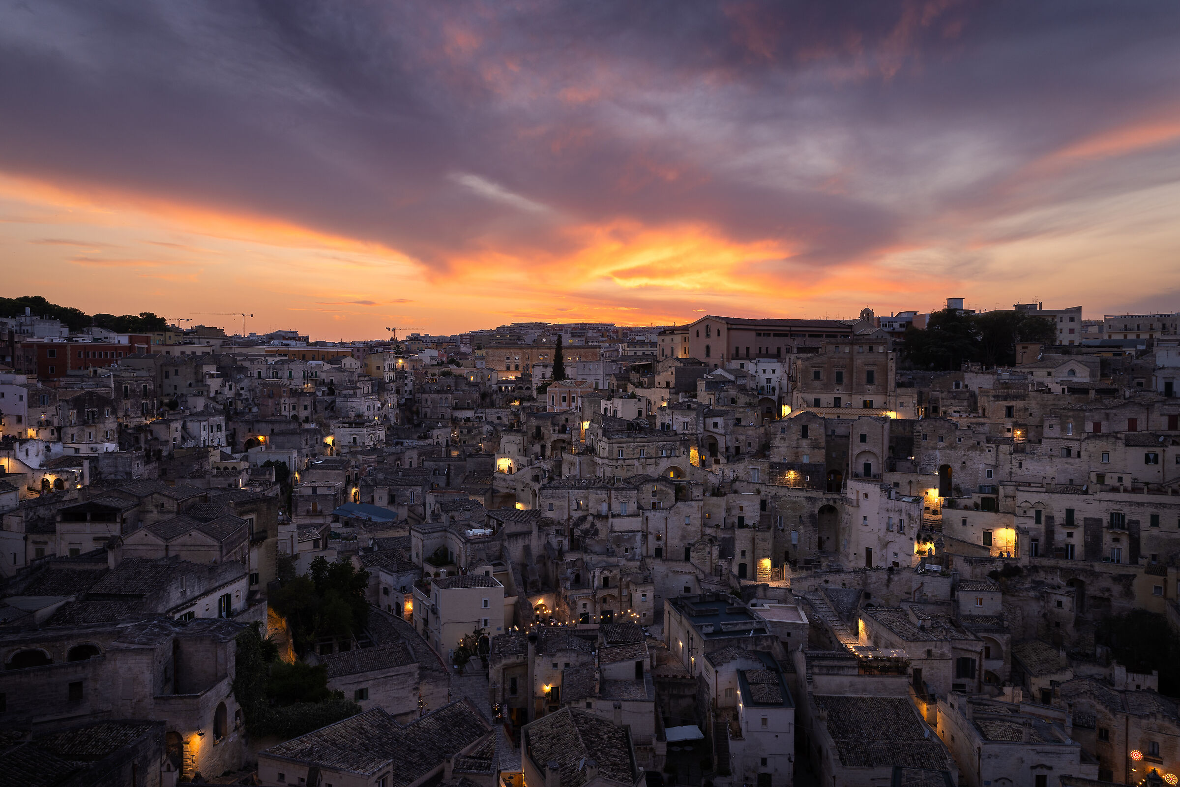 Matera at sunset
