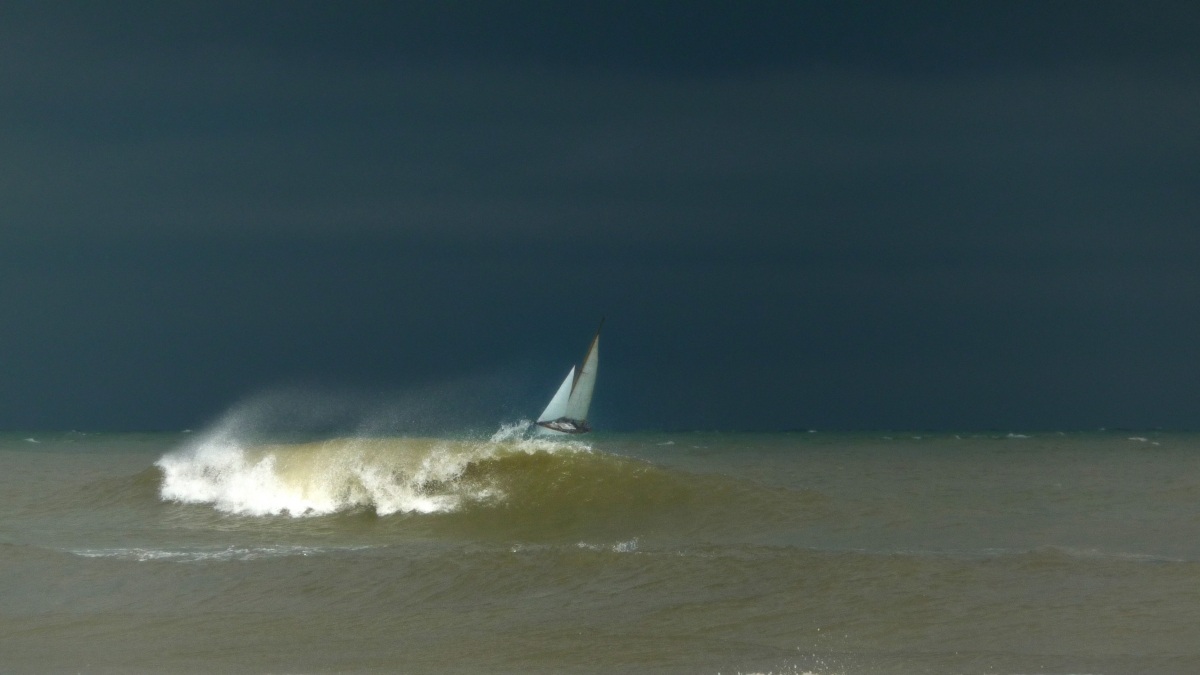 on the crest of a wave