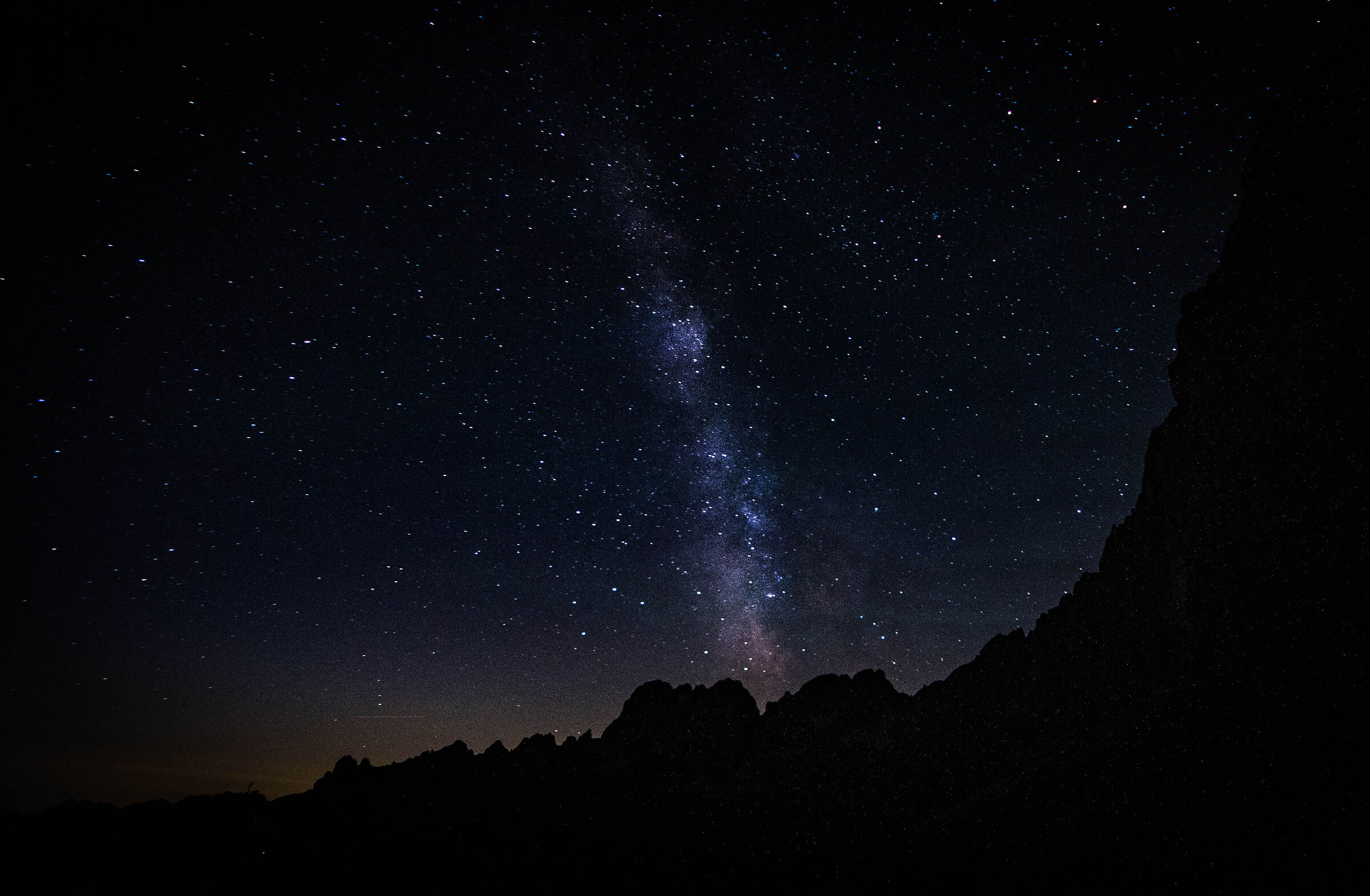 La forcella del Vajolet tra le stelle