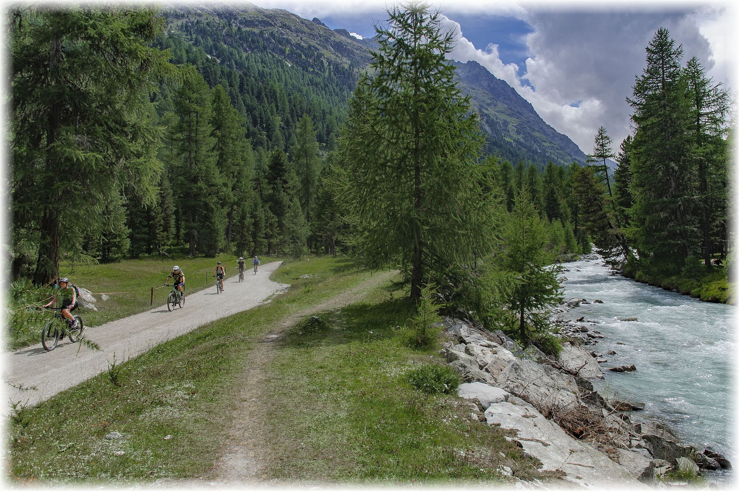 Cycling in Val Roseg