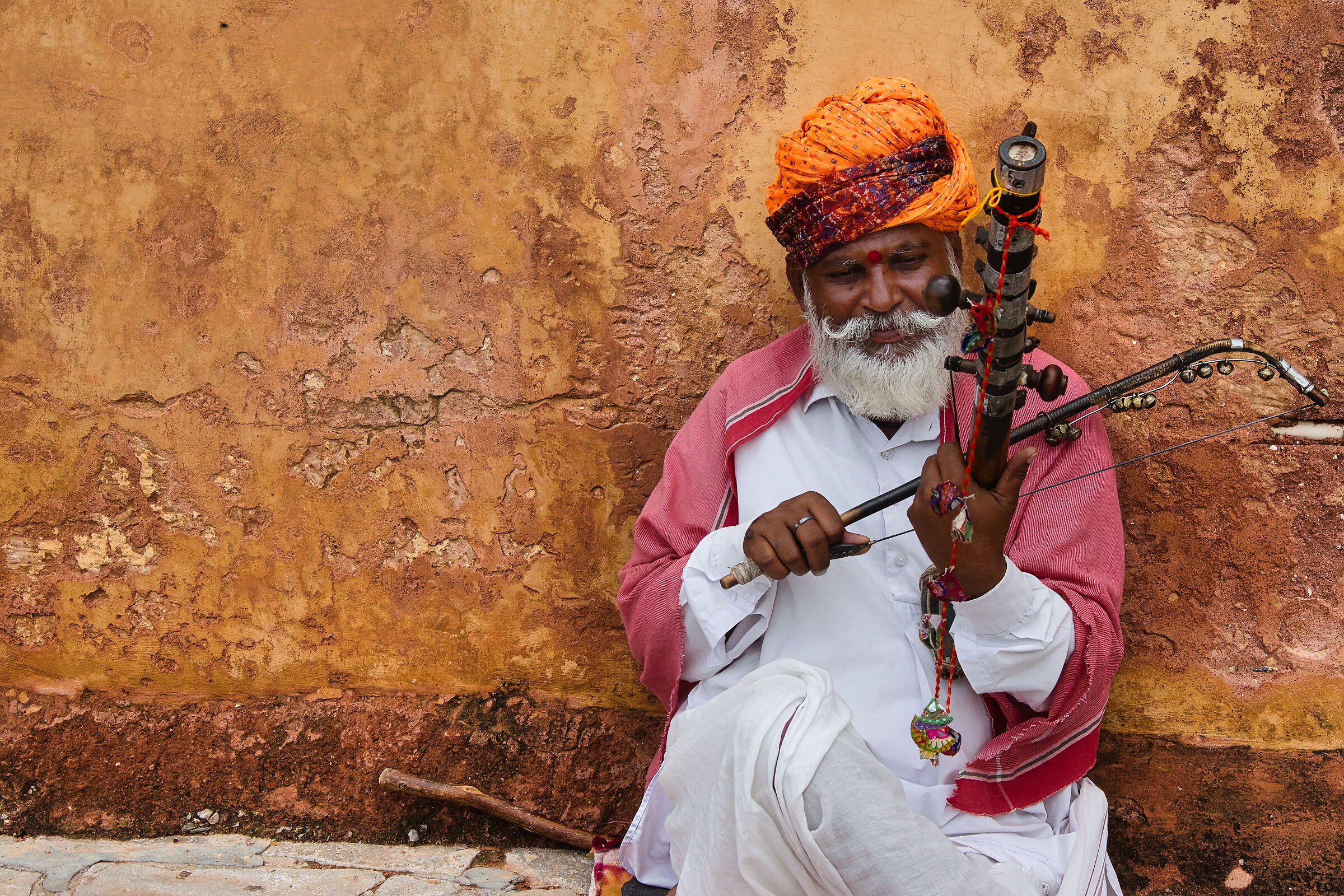 Senior musician at Amber Fort (Jaipur)