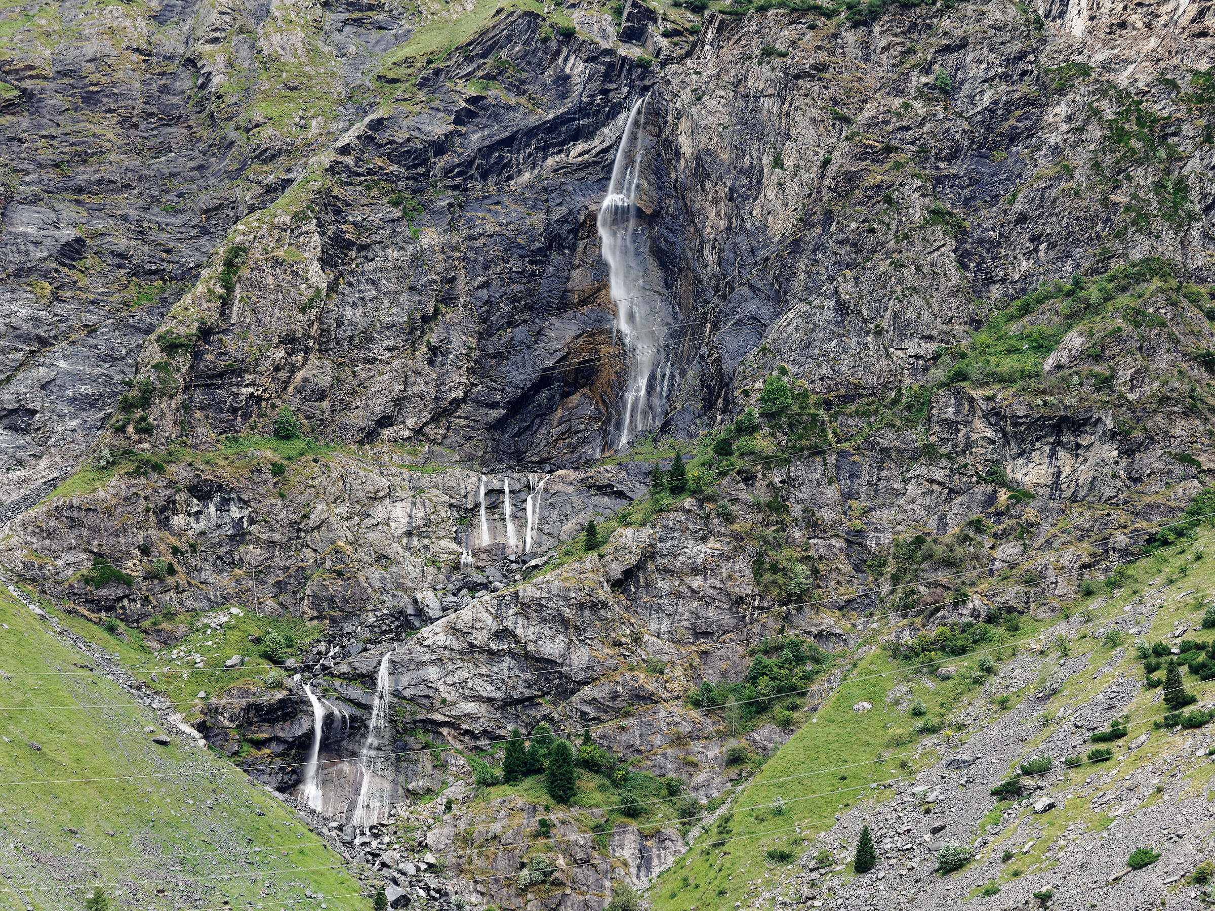 The Serio Waterfalls before opening
