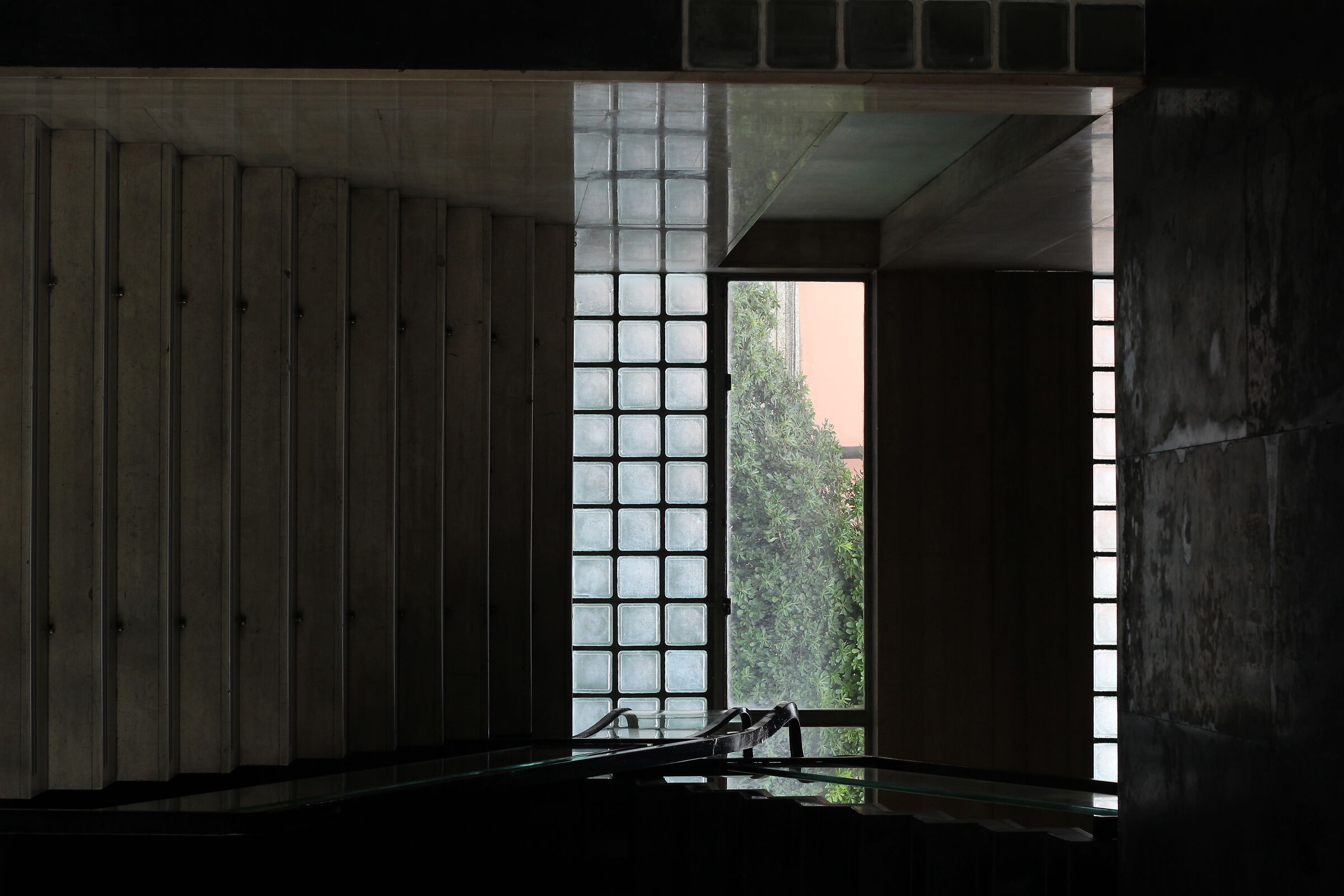 the stairs of the Fascio
