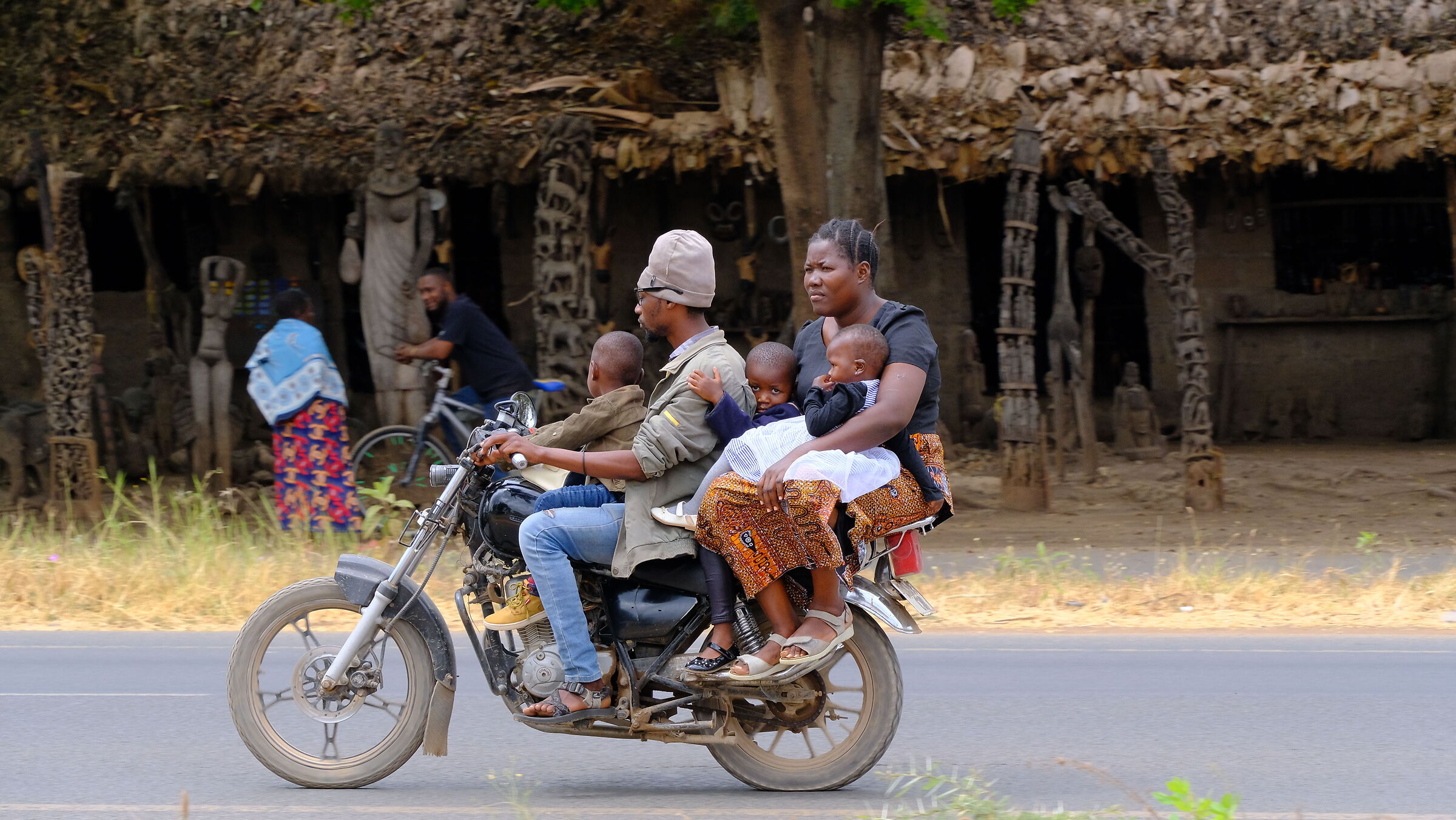 Everyone on a motorbike..