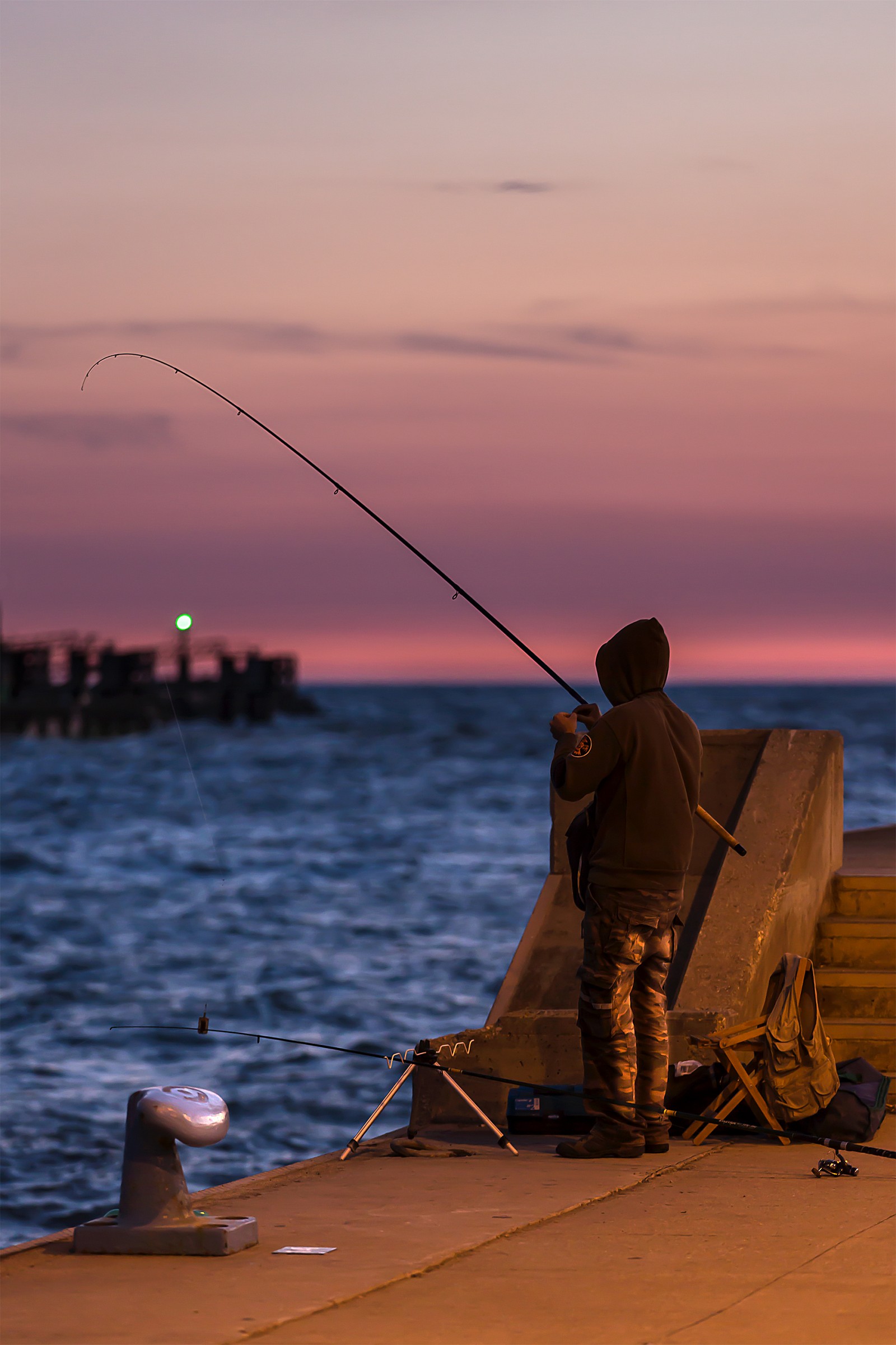 Fishing on the channel