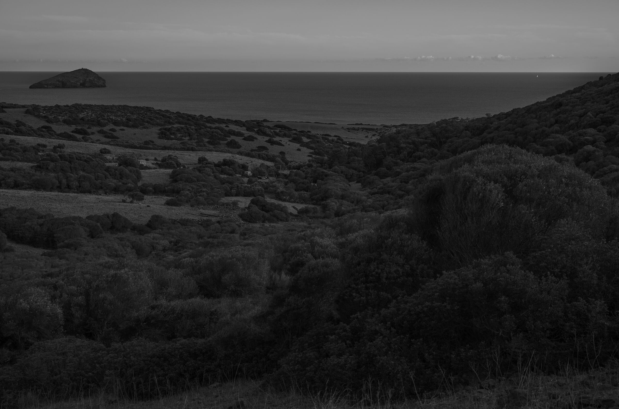 The gaze to the South... going up to the traffic light of Ca...