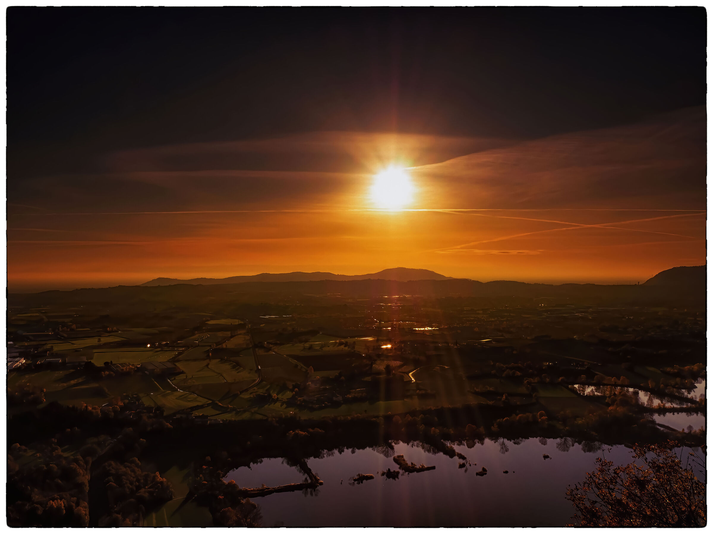 tramonto dalla croce di Provaglio
