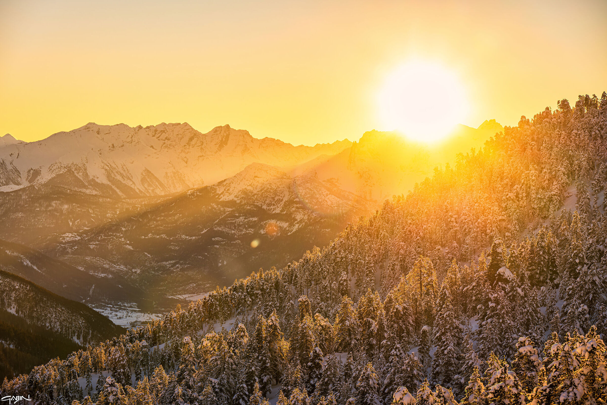 Sunset at Montgenèvre