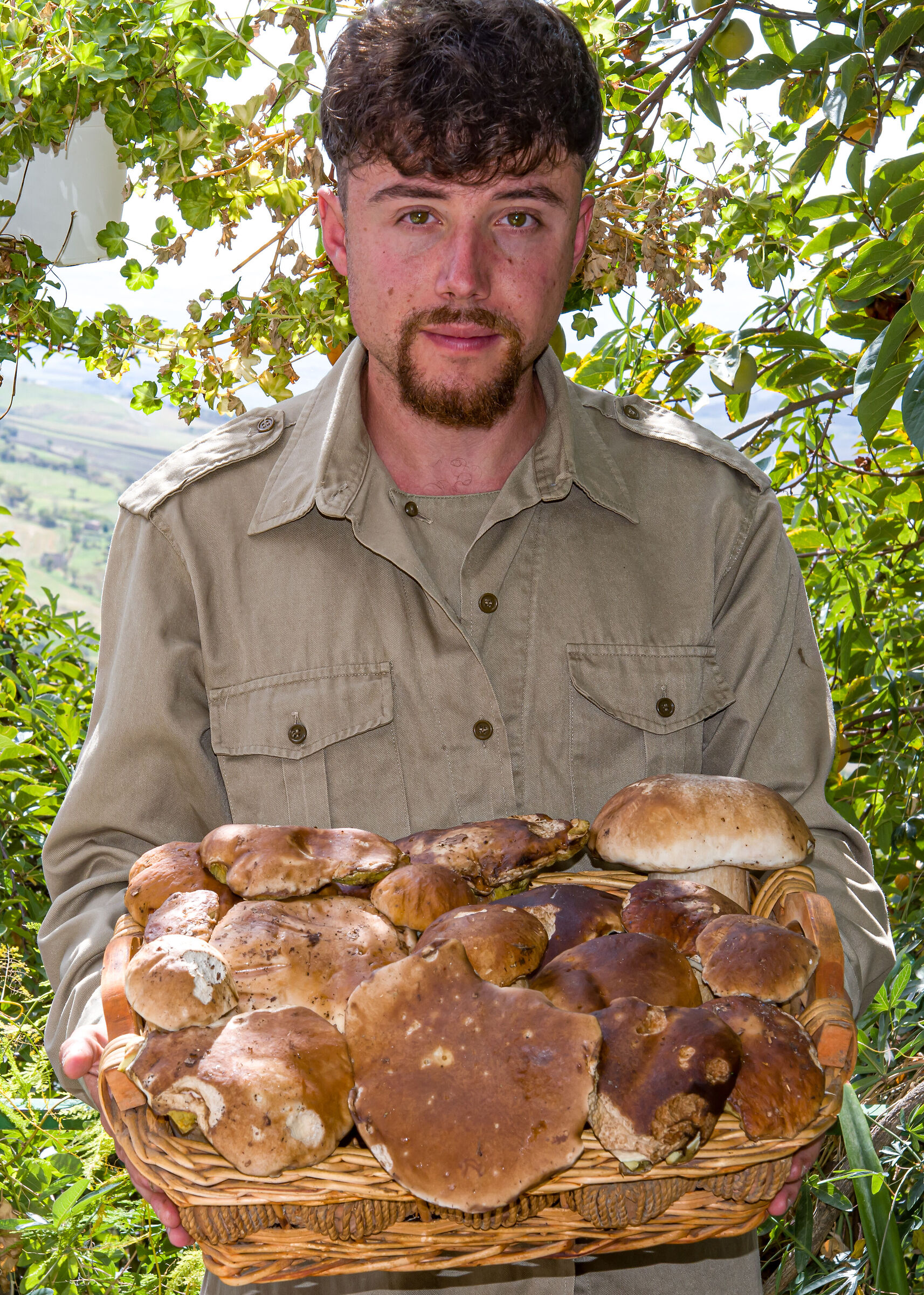Autumn basket of Boletus edulis and eastivalis