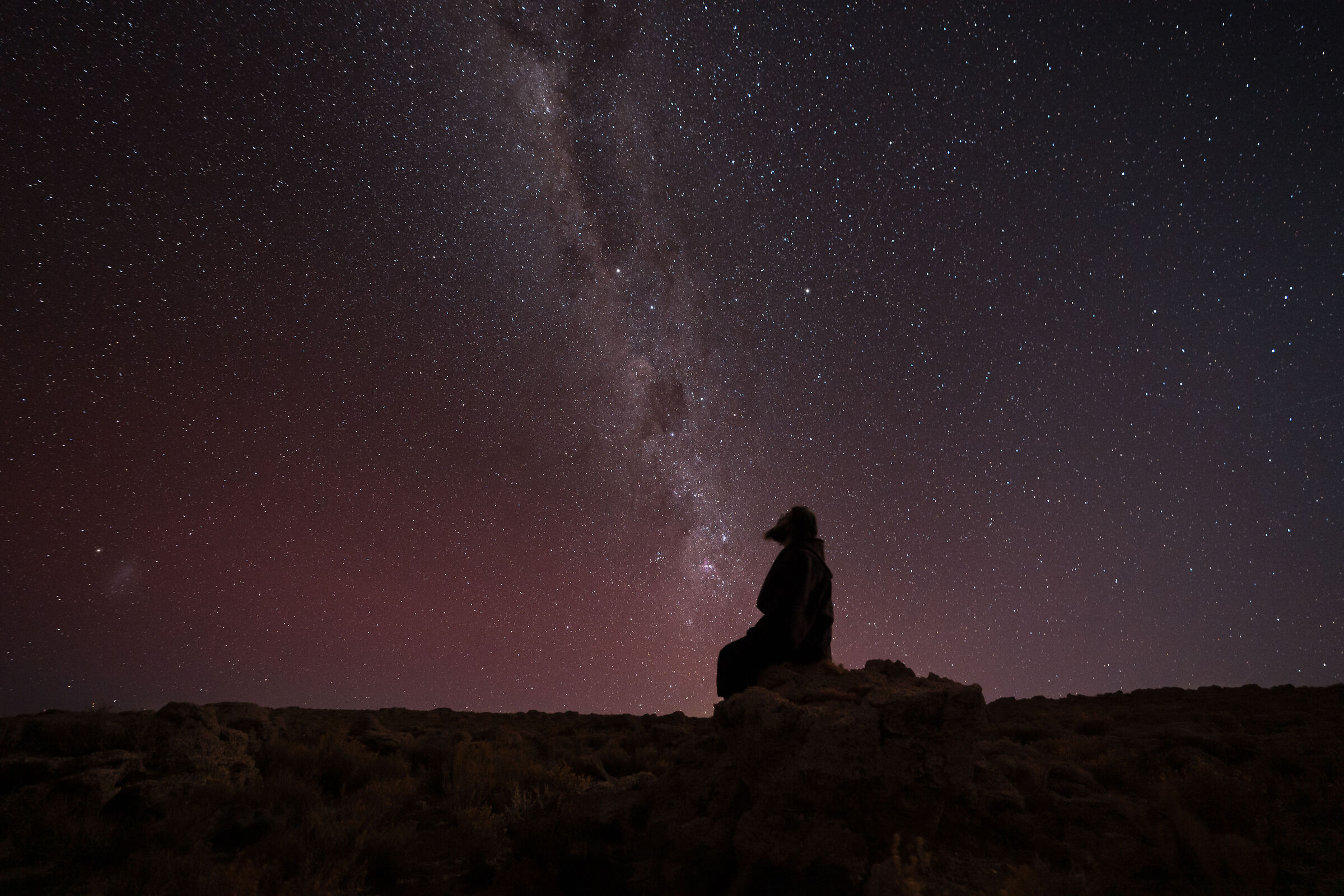 Meditating under the stars