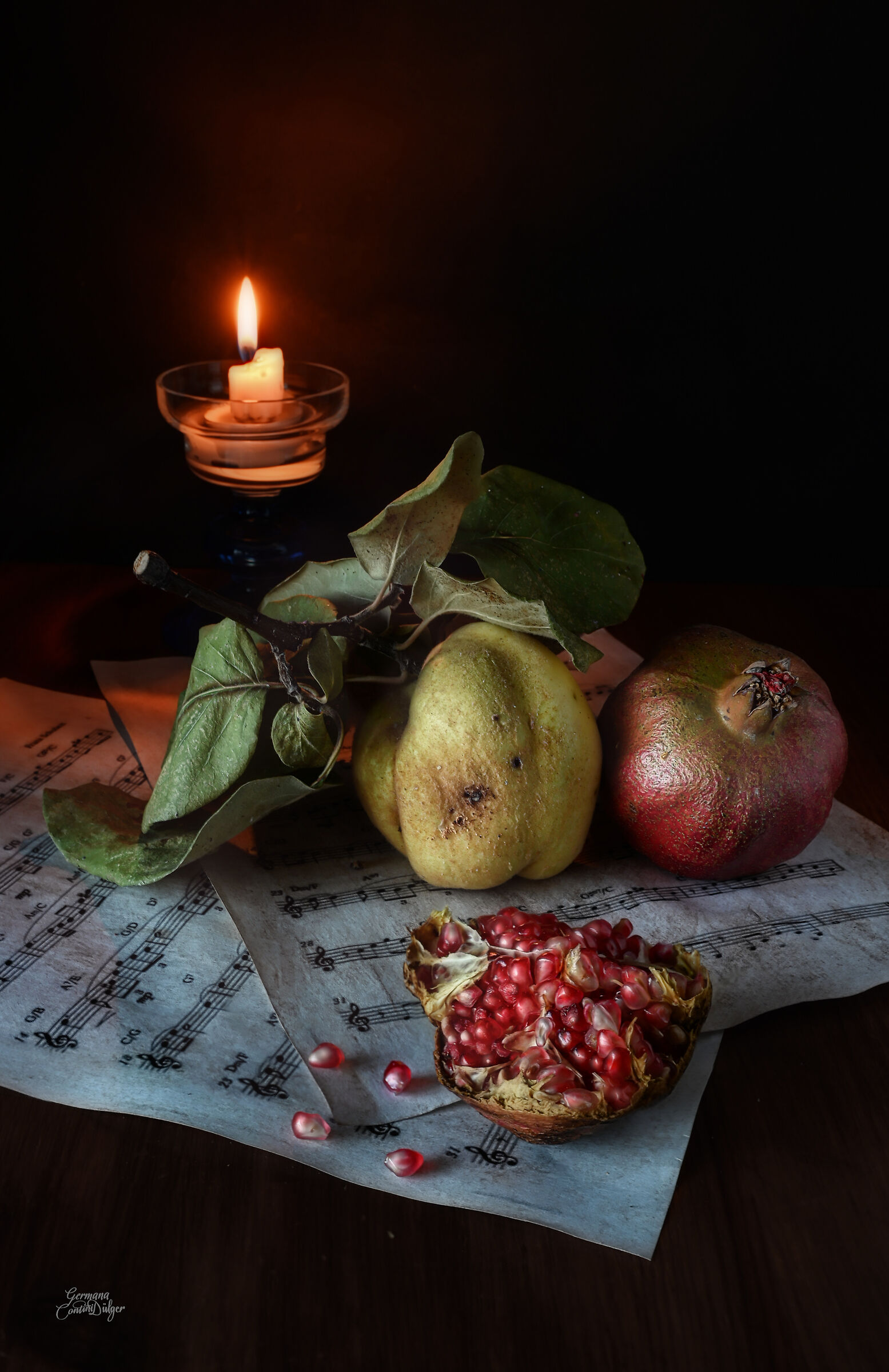 Mela cotogna e melagrana